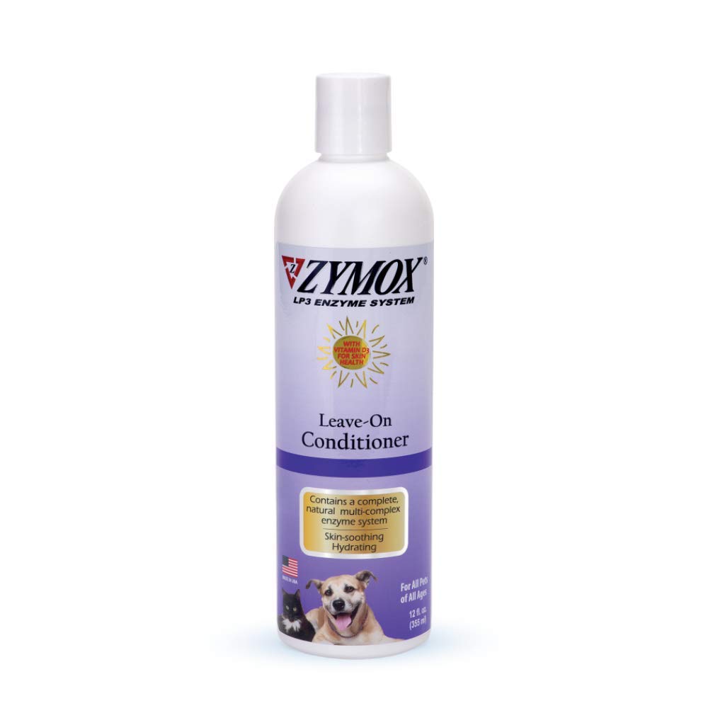 PET KING BRANDS ZYMOX Leave-in Conditioner with Vitamin D3 for Cats & Dogs - 12oz | Soothing Skin & Coat Treatment for Dry, Itchy Pets | Perfect for Grooming & Allergy Relief