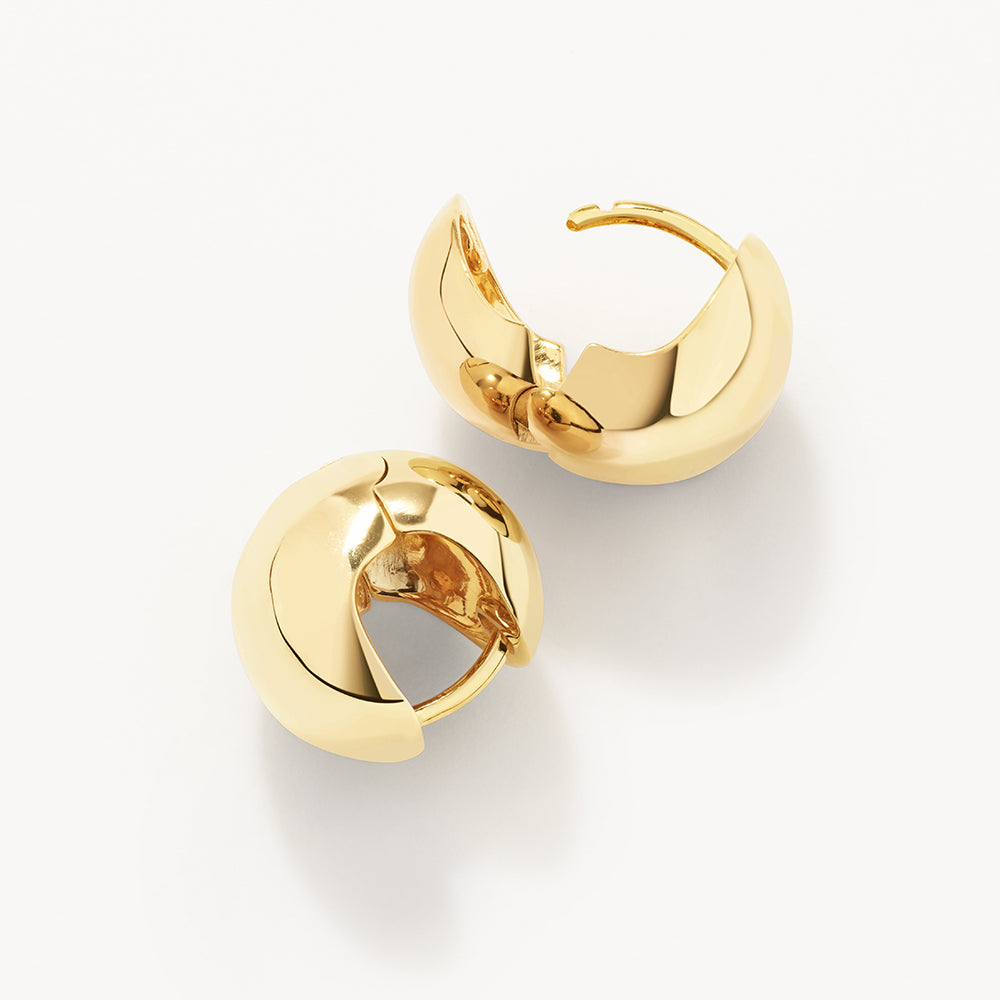 Gold Ball Huggie Earrings for Women - Minimalist Hoop Earrings for Everyday Wear, Gift Giving & Special Occasions
