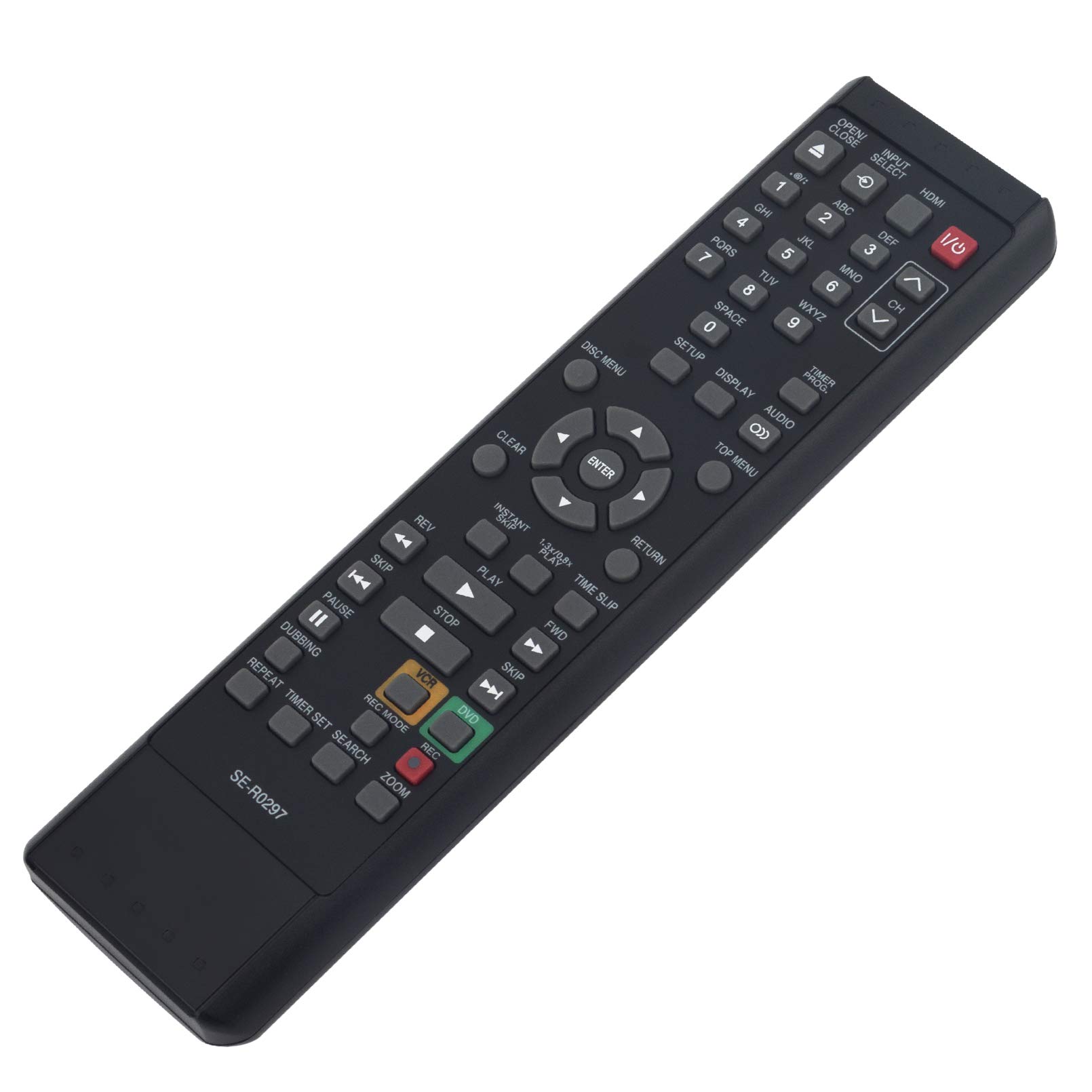 WINFLIKE SE-R0297 Replacement Remote Control for Toshiba DVD Recorder/CVR Combo D-VR7 DVR7 D-VR7KC DVR7KC D-VR7KC2 DVR7KC2 - Perfect for Home Entertainment & Media Playback