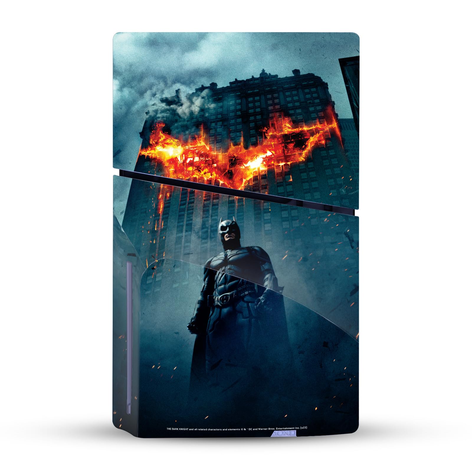 Official The Dark Knight Batman Vinyl Skin Sticker for Sony PlayStation 5 PS5 Slim/PRO Disc Edition - Licensed Art Key Poster Gaming Decal | Perfect for Gamers & Batman Fans, Great for Customizing Your Console