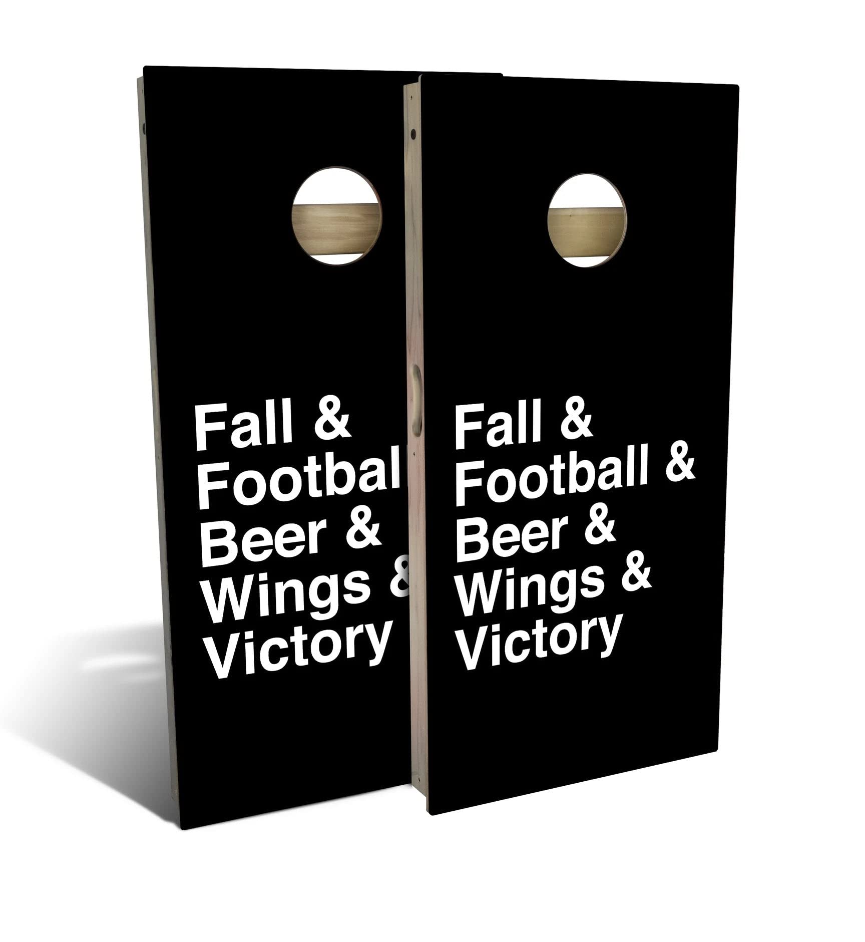 Skip's Garage Football Themed Cornhole Board Set with 2 Boards & 8 Bags - Custom Size & Accessories Options - Perfect for Tailgating, Backyard BBQs & Outdoor Parties