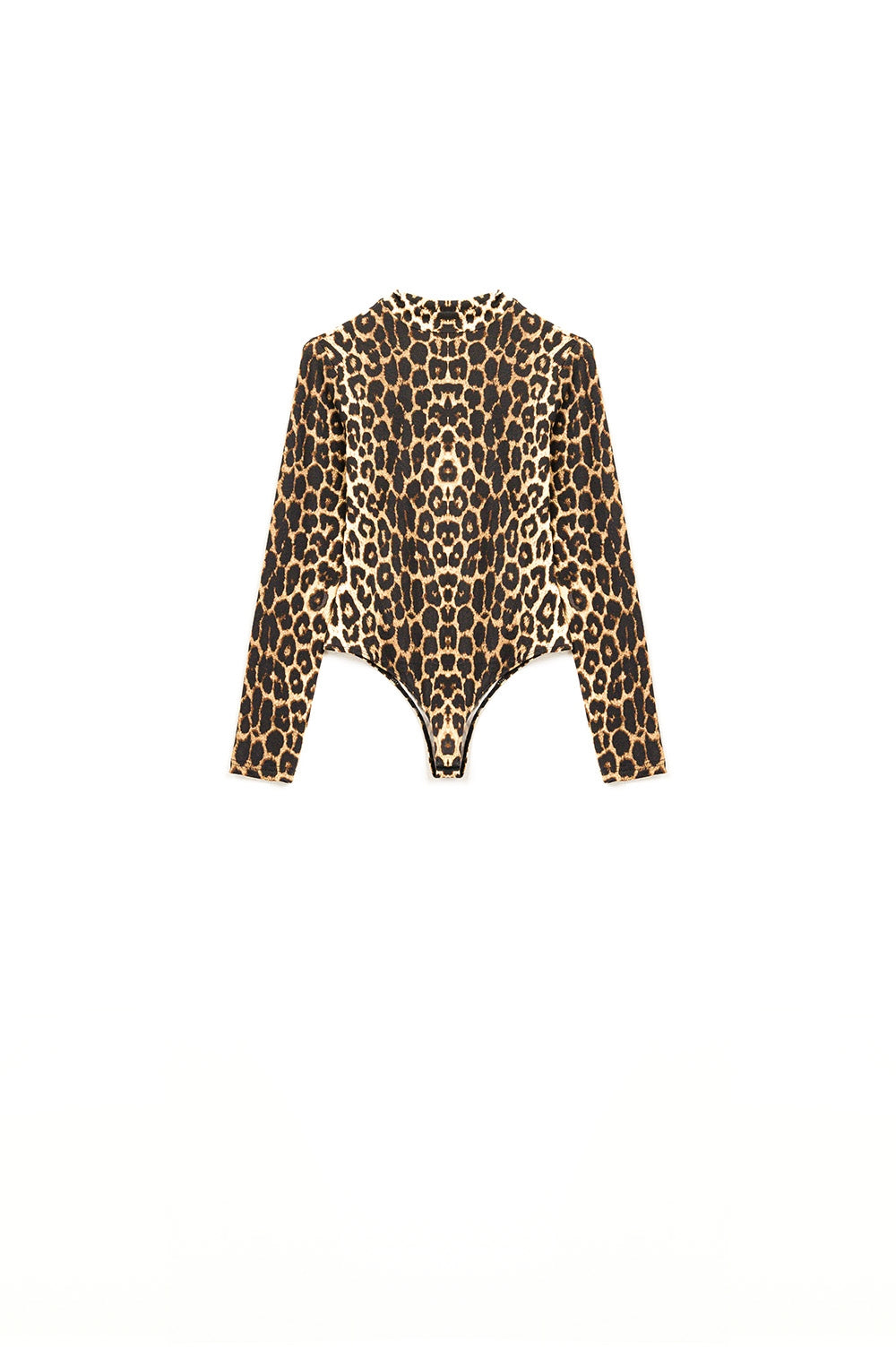 Leopard Print Spandex Long Sleeve Bodysuit for Women - Sexy & Comfortable Outfit for Dance, Cosplay & Night Out