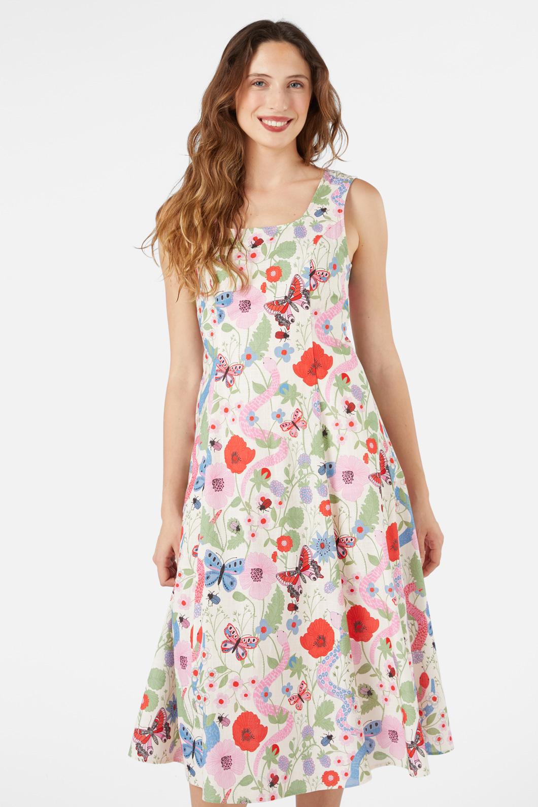 Luna Snake Print Midi Dress for Women - Elegant & Stylish Summer Party Outfit for Weddings, Dates & Night Out