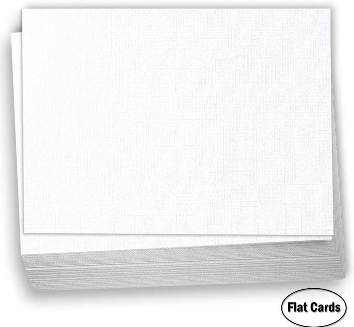 Premium White Linen Cardstock Paper - 4.5x6.25