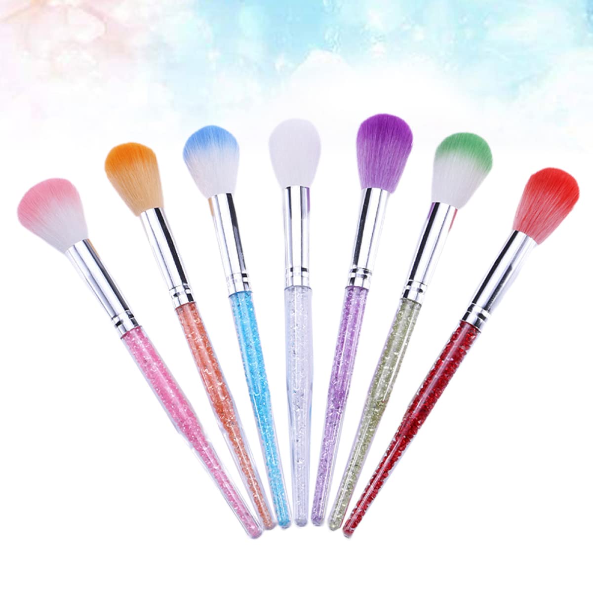 FRCOLOR 14-Piece Professional Manicure Set - Long Handle Nail Art Brushes, Diamond Powder Brush & Cleaning Tools for Salon & Home Nail Care | Perfect for Gel, Acrylic & DIY Nail Designs