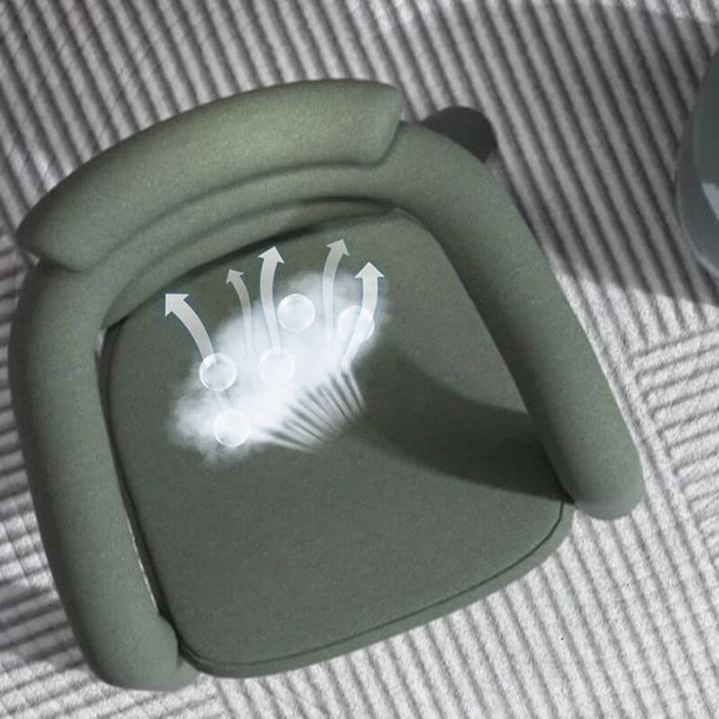 Modern Simple Style Lime Green/Ivory/Dove Grey Curved Arm Chair with Fixed Backrest & Armrests - Perfect for Living Room, Bedroom or Office Seating