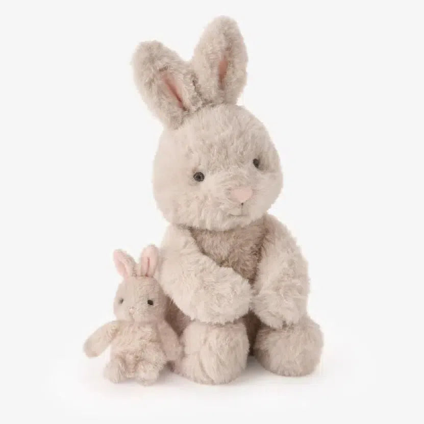 Adorable Baby Bunny Plush Toy Set - Mommy & Baby Bunny Stuffed Animals for Kids | Perfect for Nursery Decor, Gift Giving & Cuddling