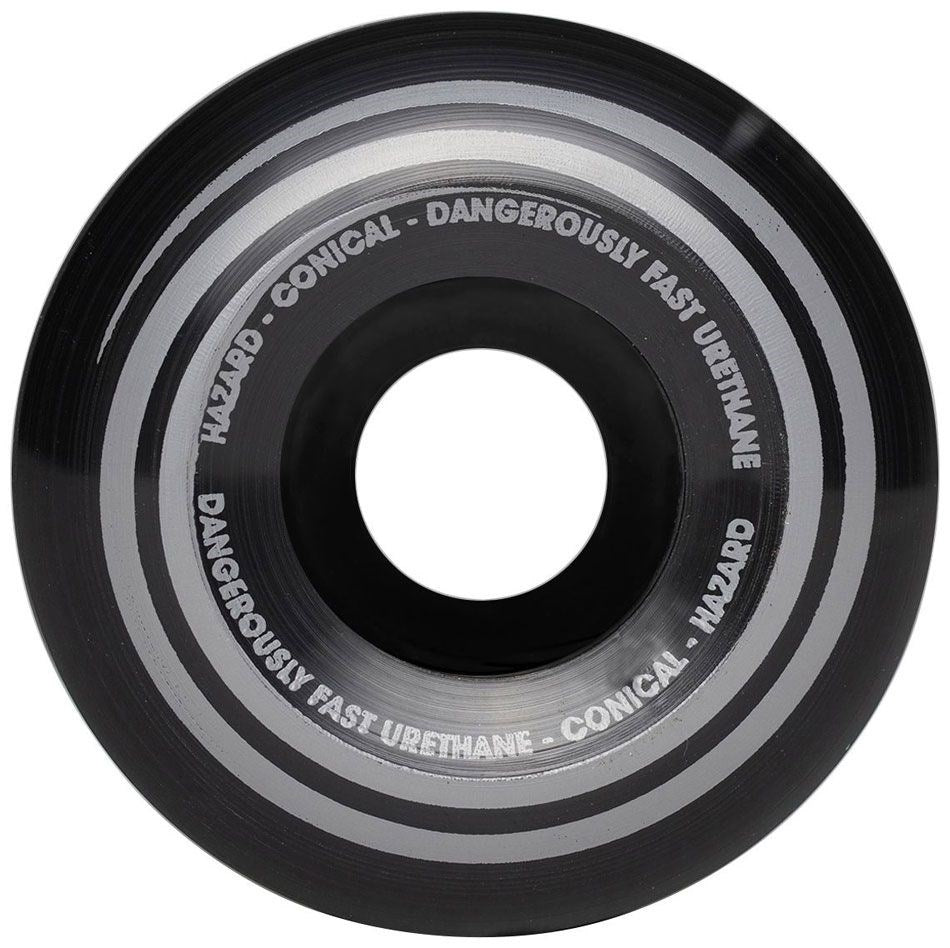 Hazard Radio Active CS Conical Wheels 54mm Black - High-Performance Skateboard Wheels for Street Skating and Tricks