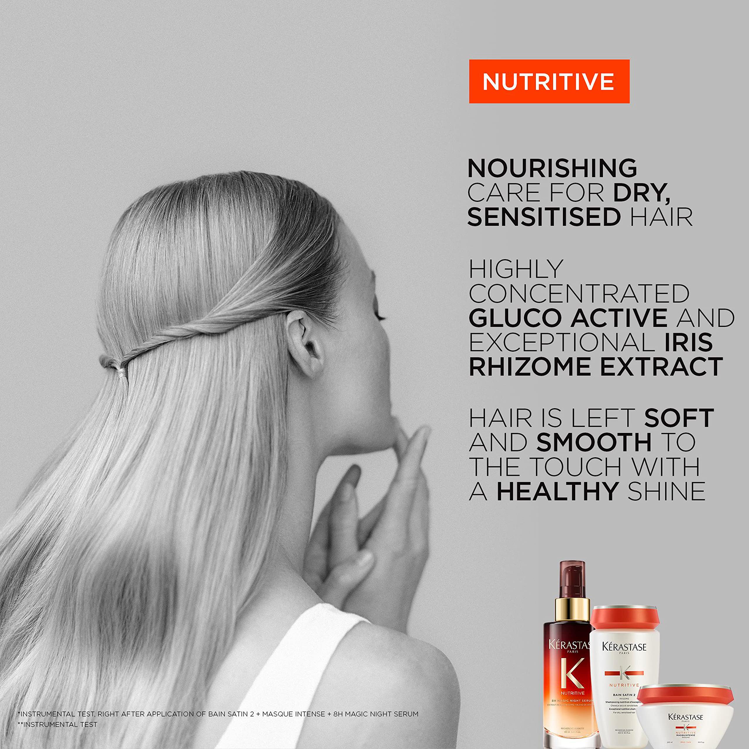 Kérastase Nutritive Nectar Thermique - Anti-Frizz Blow Dry Milk for Dry to Thick Hair | Heat Protectant with Niacinamide | Reduces Frizz & Adds Shine | Perfect for Daily Styling & Salon-Like Blowouts at Home