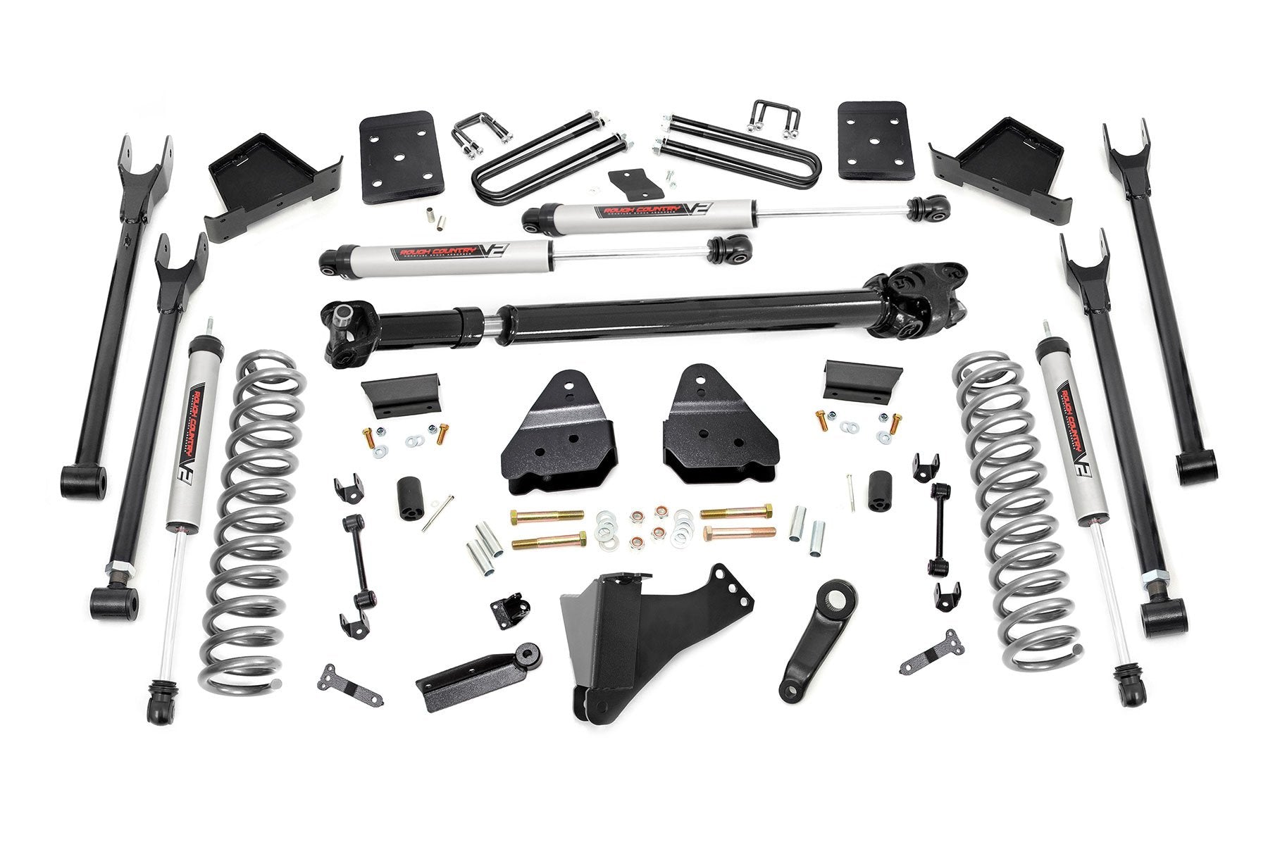 6 Inch Lift Kit for Ford F-250/F-350 Super Duty (2017-2022) - Heavy Duty 4 Link Suspension System with OVLD & D/S Technology | Off-Road Performance Upgrade for Trucks & Towing