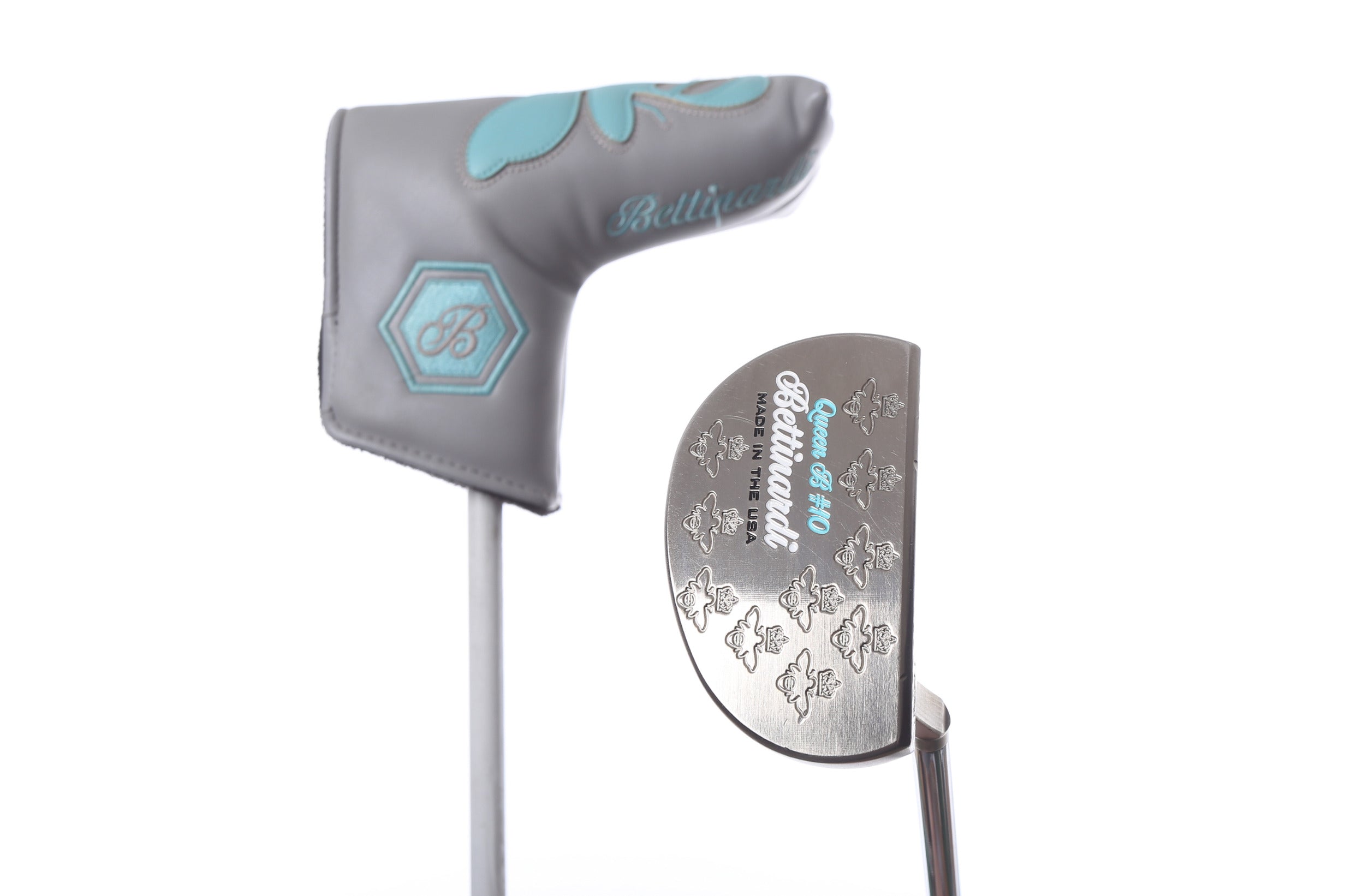 Premium Used Bettinardi 2019 Queen B 10 Right-Handed Golf Putter - 34 Inch Mid Mallet Design for Improved Accuracy on the Greens
