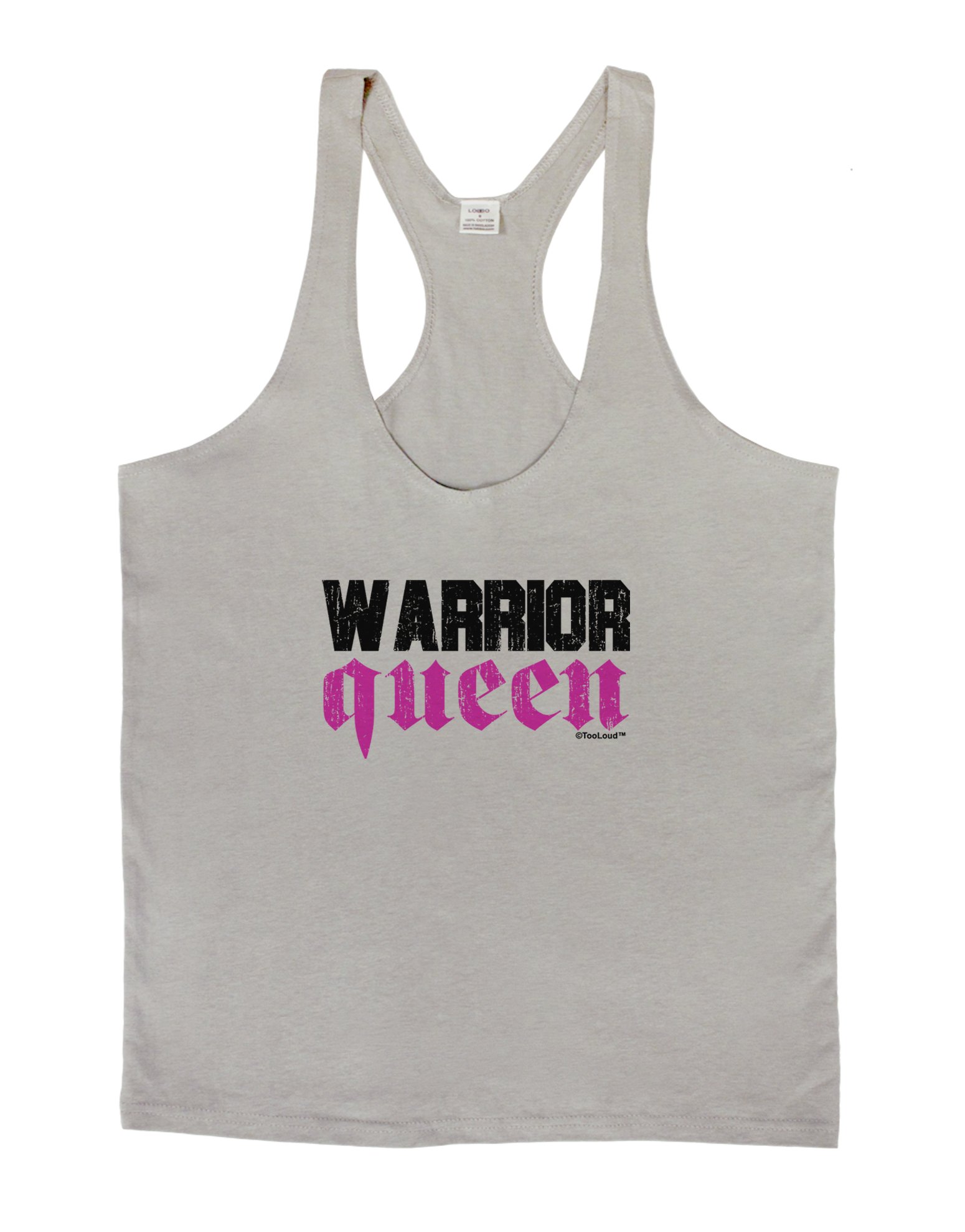 Warrior Queen Pink Script Men's String Tank Top - Lightweight Muscle Tee for Gym, Workout & Summer Fashion