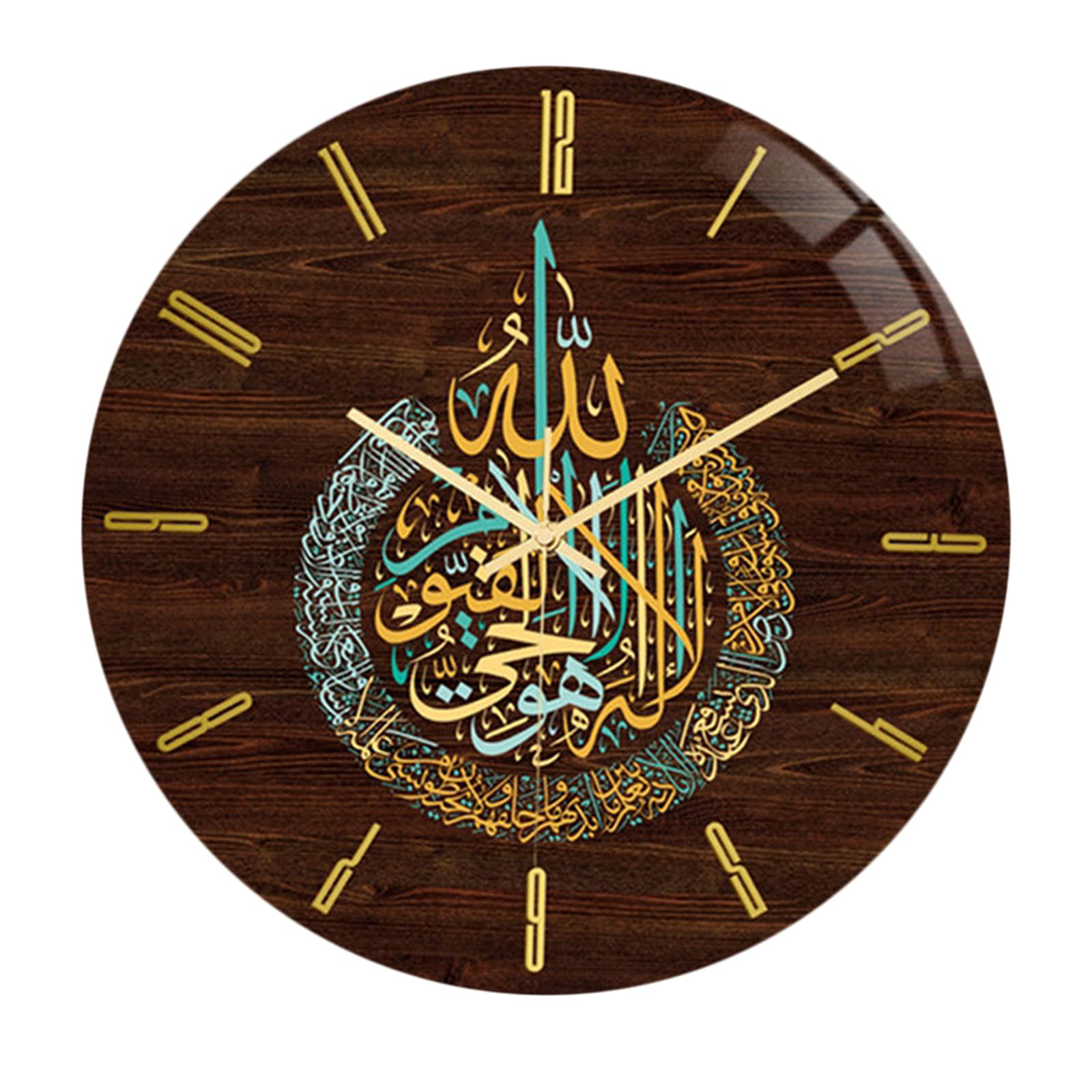 FETION Silent Islamic Wall Clock - Acrylic Lightweight Sweep Movement Muslim Prayer Clock for Home & Mosque Decor - Perfect for Living Room, Bedroom, or Office (Color: C)