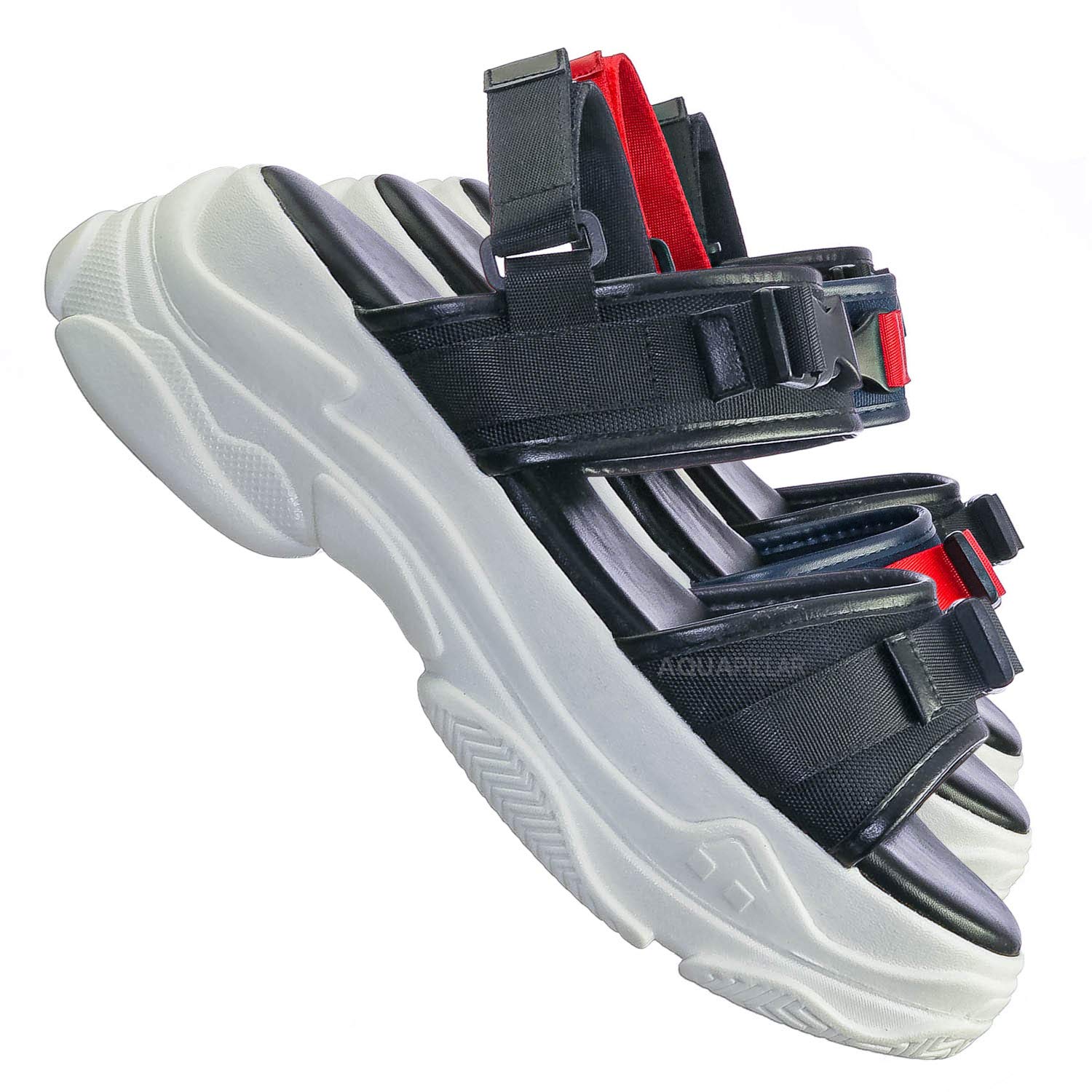 Chunky Platform Sport Sandals for Women - Elastic Hook & Loop Slingback Athleisure Shoes | Comfortable Walking & Casual Summer Outfits