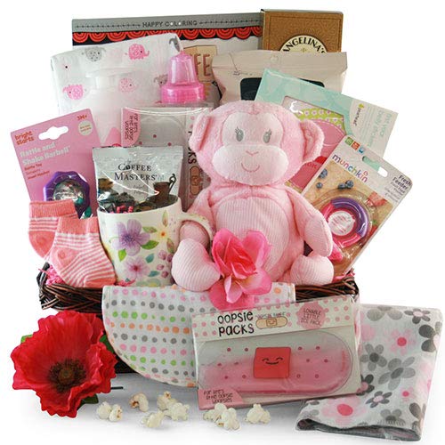 Pretty in Pink Baby Gift Basket - Newborn Baby Shower Gift Set for Girls - Perfect for Birthdays, Christenings & Special Occasions
