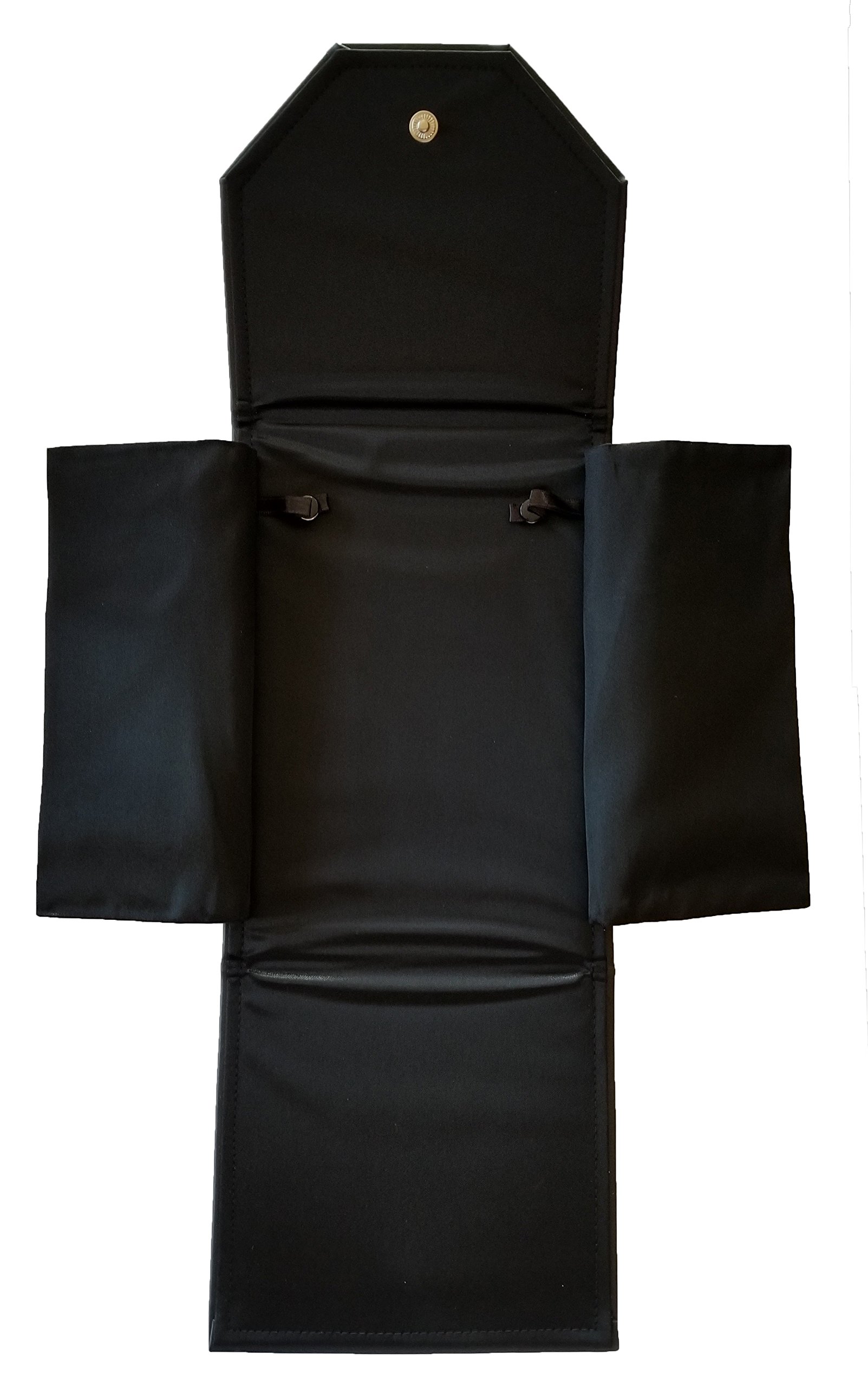 Elegant Black Leatherette Jewelry Organizer Case - Large Necklace Presentation Folder for Display, Storage & Gift Giving | Perfect for Jewelry Shops, Boutiques & Personal Collection Organization