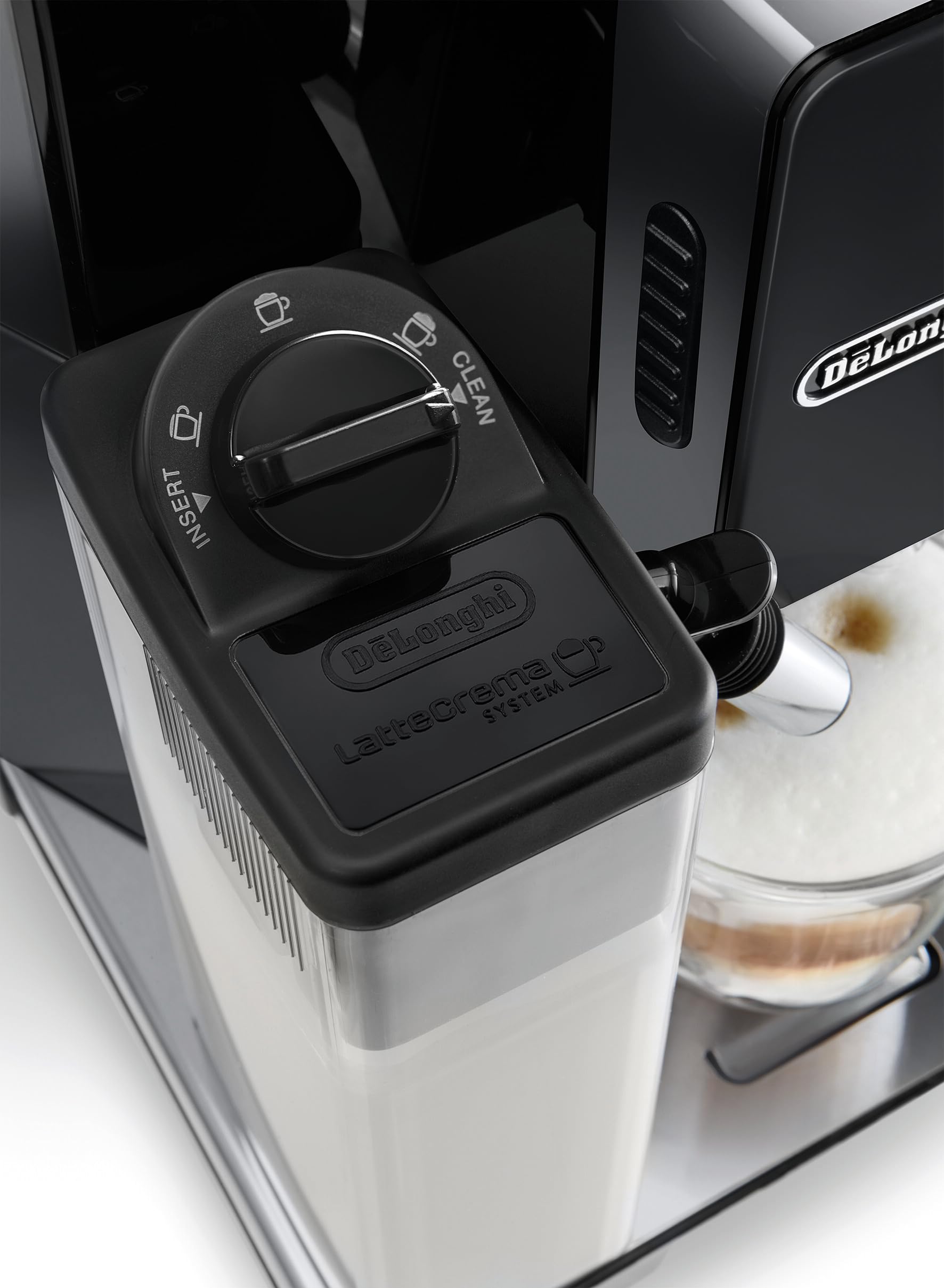 De'Longhi ECAM 44.660.B Super Automatic Espresso Machine - 15 Bar Pressure, LED Panel, Automatic LatteCrema Cappuccino, Self-Cleaning - Black - Perfect for Home & Office Coffee Lovers