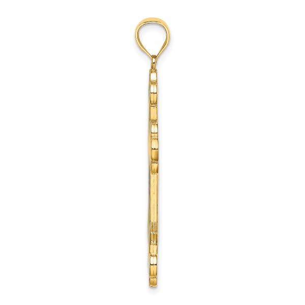 14K Solid Yellow Gold Multi-Color Holy Cross Pendant Necklace - Religious Jesus Christ Charm Jewelry for Women & Men - Perfect for Church, Baptism, Confirmation & Daily Wear