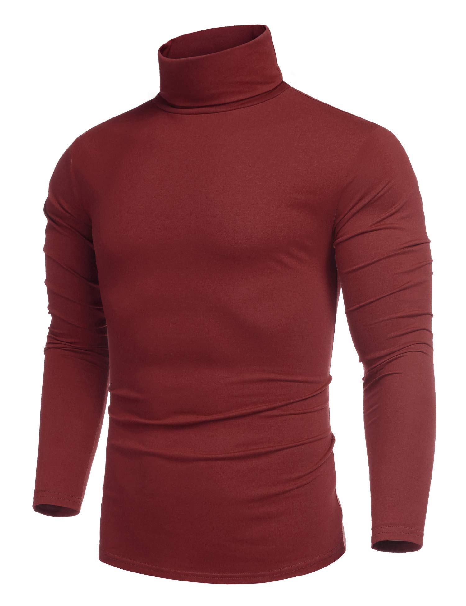 COOFANDY Men's Slim Fit Turtleneck T-Shirt - Lightweight Cotton Casual Pullover Shirt for Everyday Wear, Date Night & Office Outfits