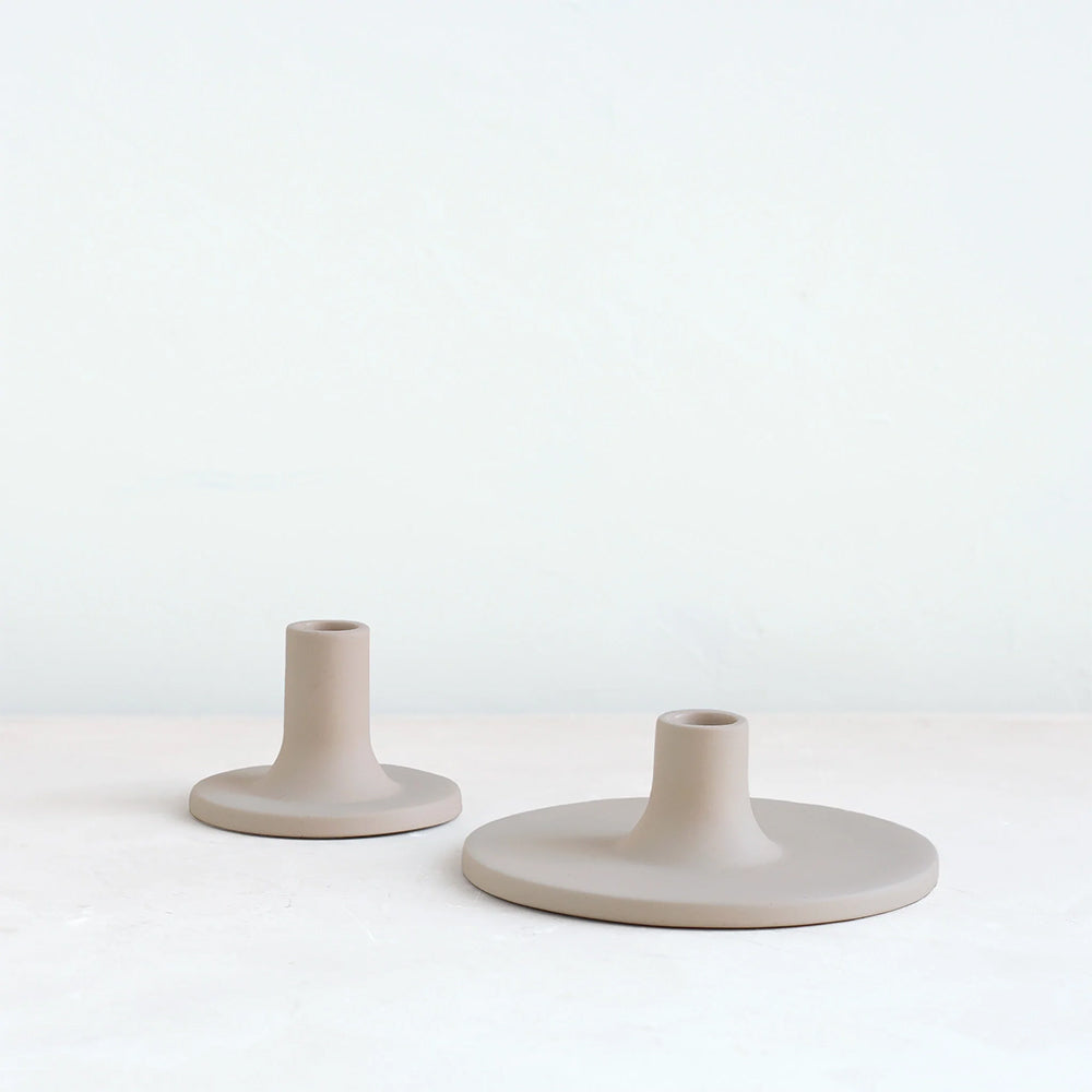 Handmade Sand Ceramic Candle Holders - Rustic Home Decor for Table Centerpieces, Wedding Decorations & Relaxing Spa Nights