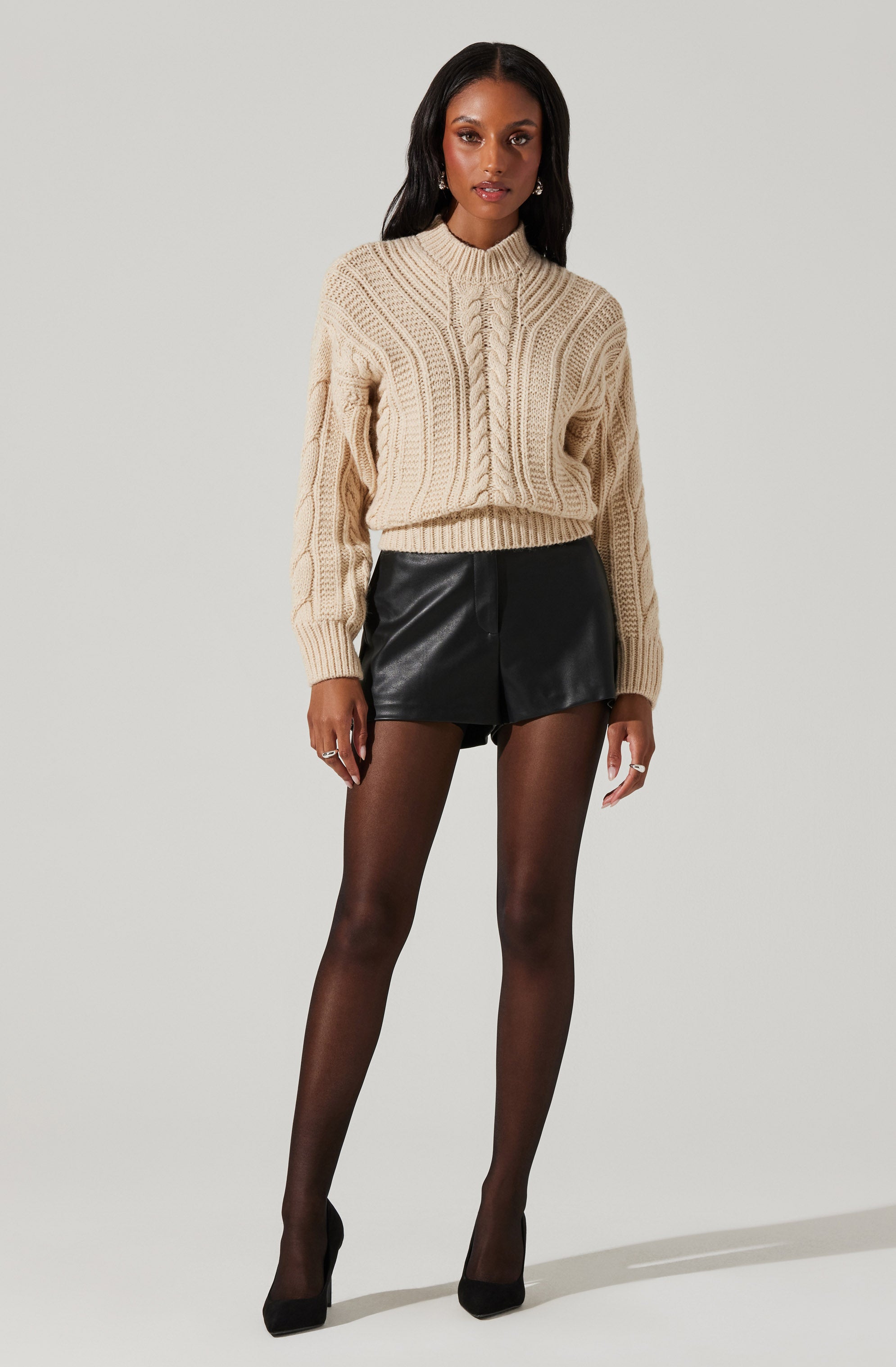 Laverne Cable Knit Tie Back Sweater for Women - Cozy Winter Pullover with Stylish Back Detail | Perfect for Casual Outfits, Office Wear & Holiday Parties