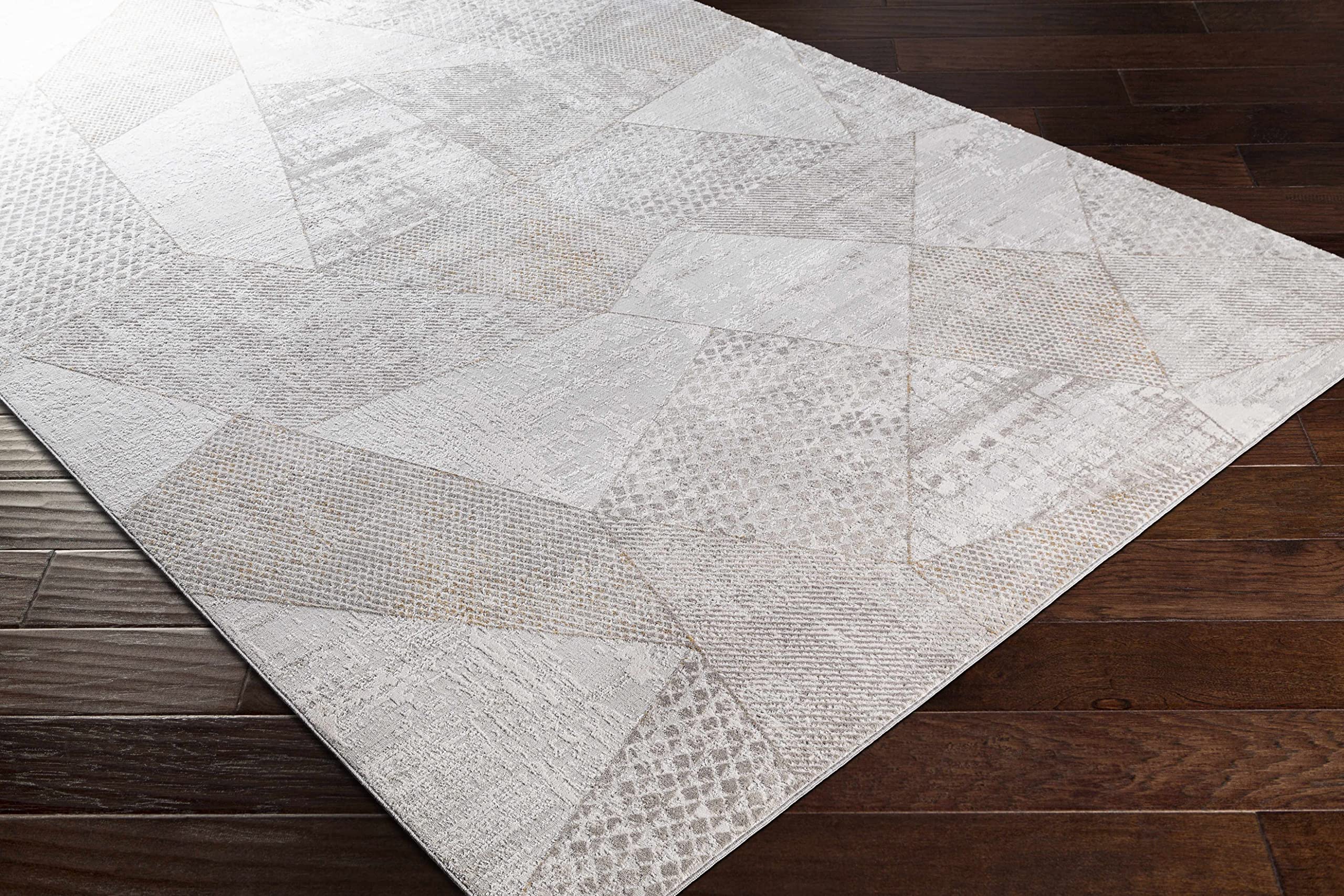 Hauteloom Cloudland Modern Area Rug - Soft Gray & Ivory - 6'7