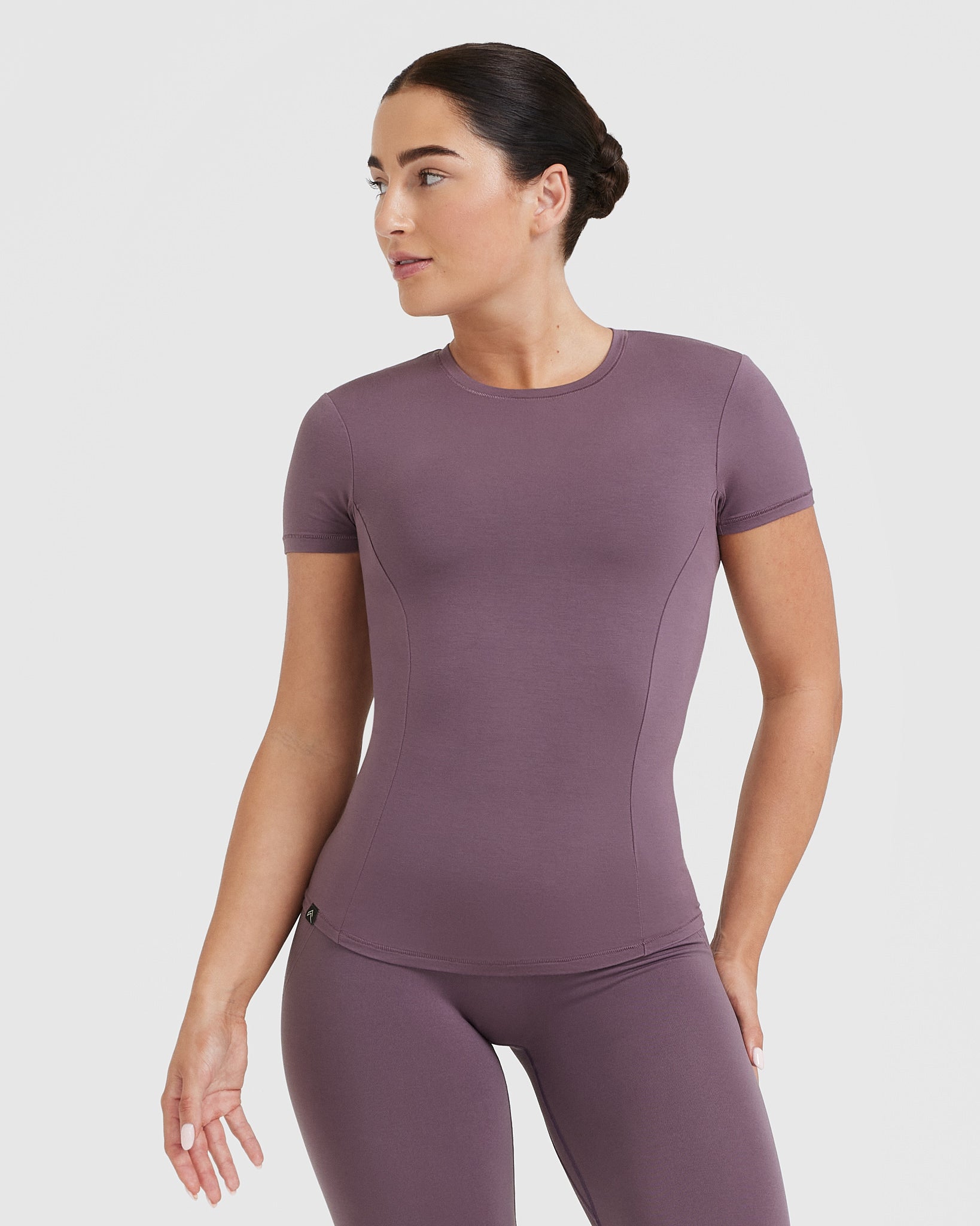 Mellow™ Soft Vintage Purple Short Sleeve T-Shirt for Women - Comfortable Casual Tee for Everyday Wear, Outings & Relaxation