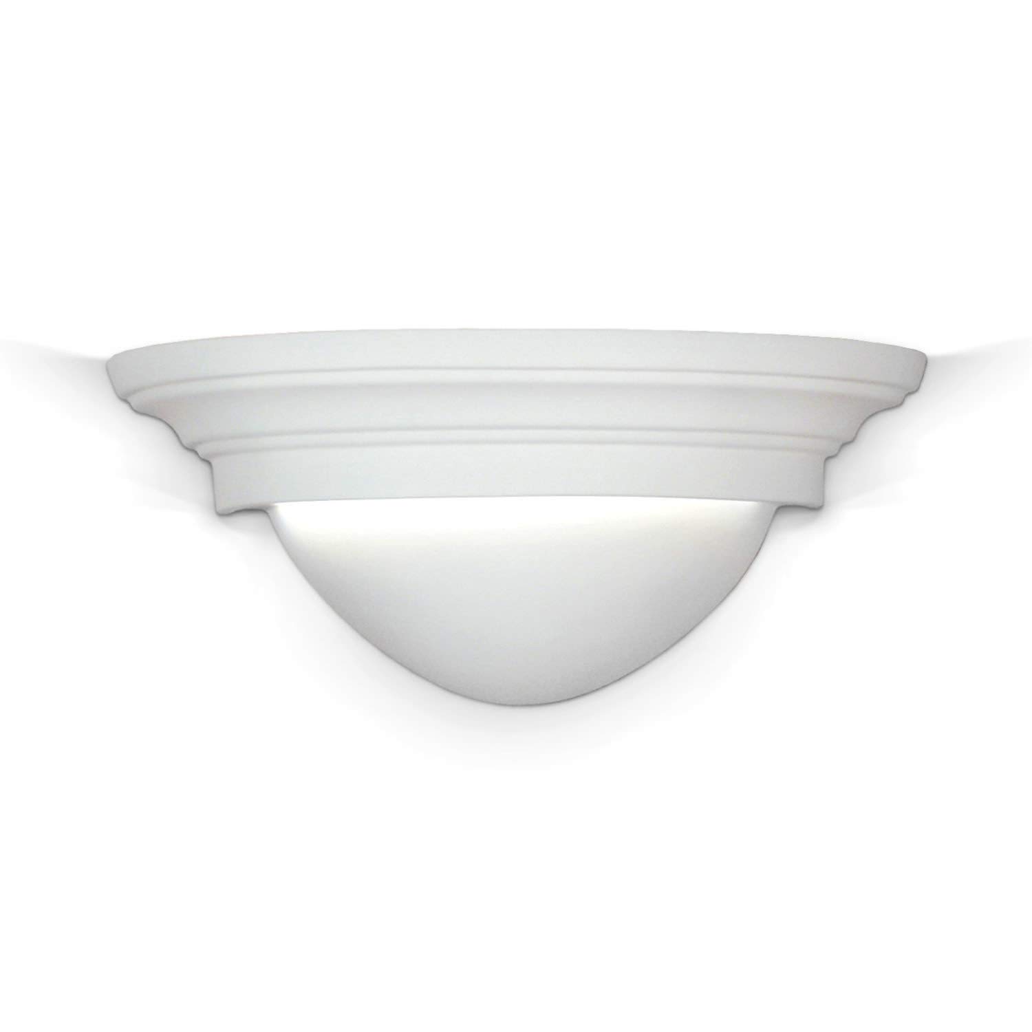 A19 101 Minorca One Light Wall Sconce - Bisque Finish Island Style Lighting Fixture for Bedroom, Hallway & Porch Décor | Islands of Light Collection