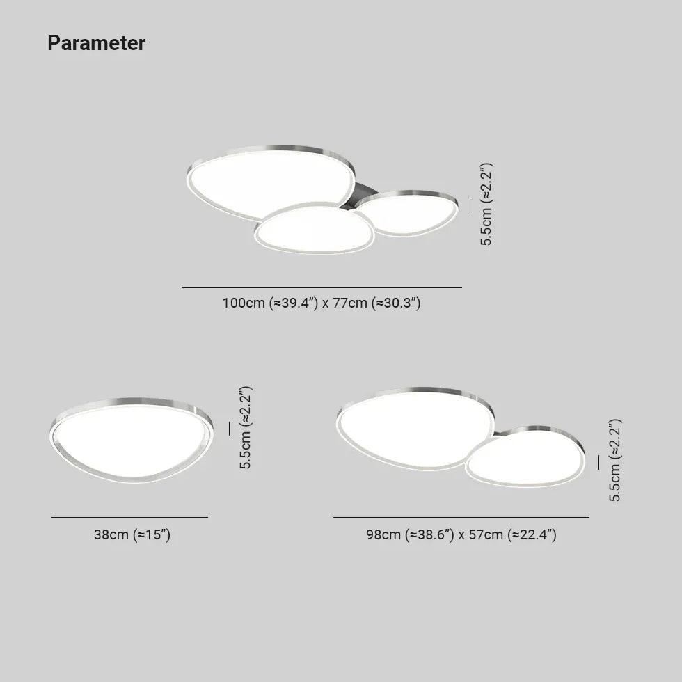 Modern Minimalist Ceiling Light with Tri-Edge Design - Sleek and Streamlined Fixture for Living Room, Bedroom or Office Lighting