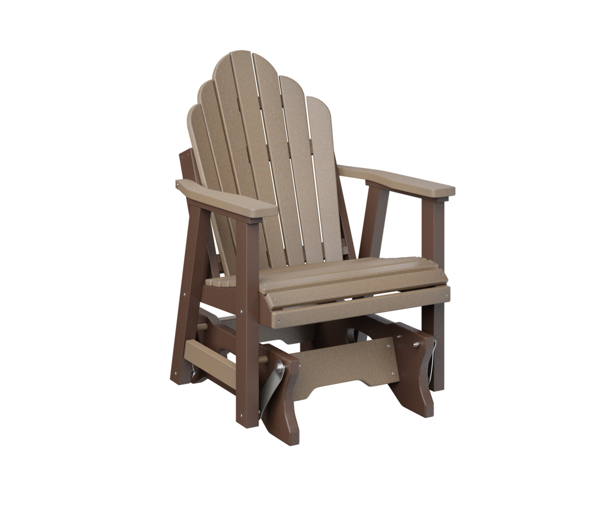 Berlin Gardens Cozi Back Single Glider - Comfortable Outdoor Rocking Chair for Patio, Porch & Garden Relaxation | Perfect for Reading, Lounging & Enjoying Nature