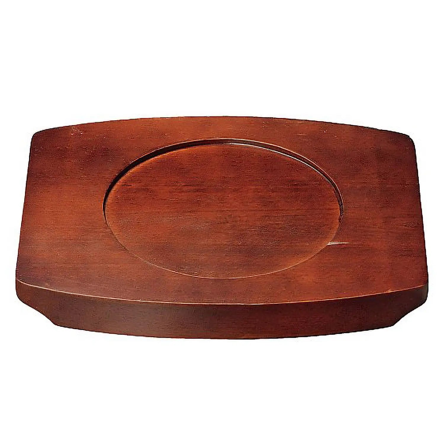 EBM Wooden Base for Round Sizzler Platter - Durable Serving Stand for Hot Dishes, Perfect for Restaurants, Catering & Home Dining