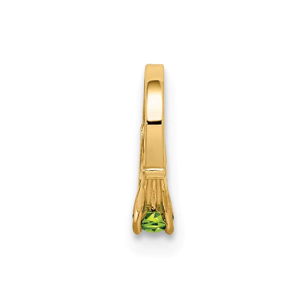14k Yellow Gold Wedding Ring with Green Glass Charm - Elegant Bridal Jewelry