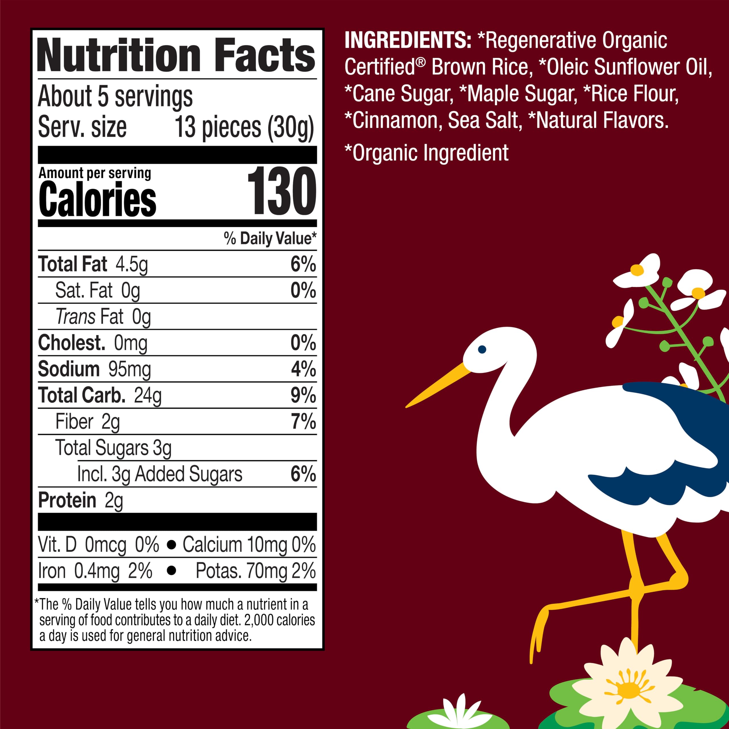 Organic Rice Cake Minis, Apple Pie, 6-Pack – Healthy Vegan Snacks for On-the-Go
