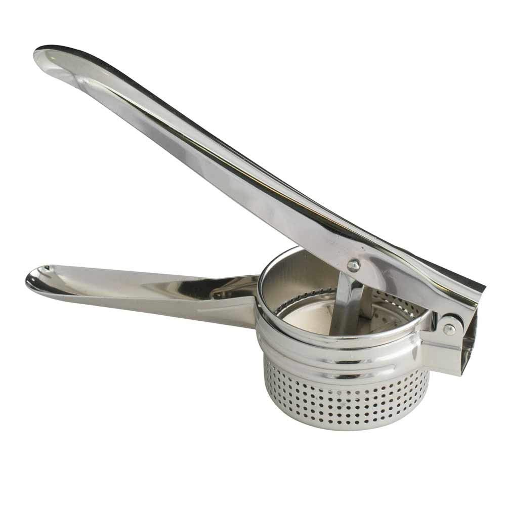 Premium Stainless Steel Potato Masher & Ricer - Heavy Duty Kitchen Tool for Smooth Mashed Potatoes, Vegetables & Fruits - Large Capacity No Lumps Design - Perfect for Home Cooking, Baking & Meal Prep