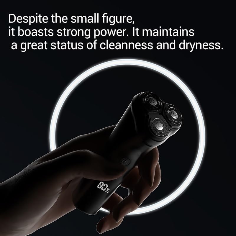 Best Rechargeable IPX7 Waterproof Electric Shaver for Men - Rotary Shaving Razor with LED Smart Screen - Perfect for Travel, Gym & Daily Grooming