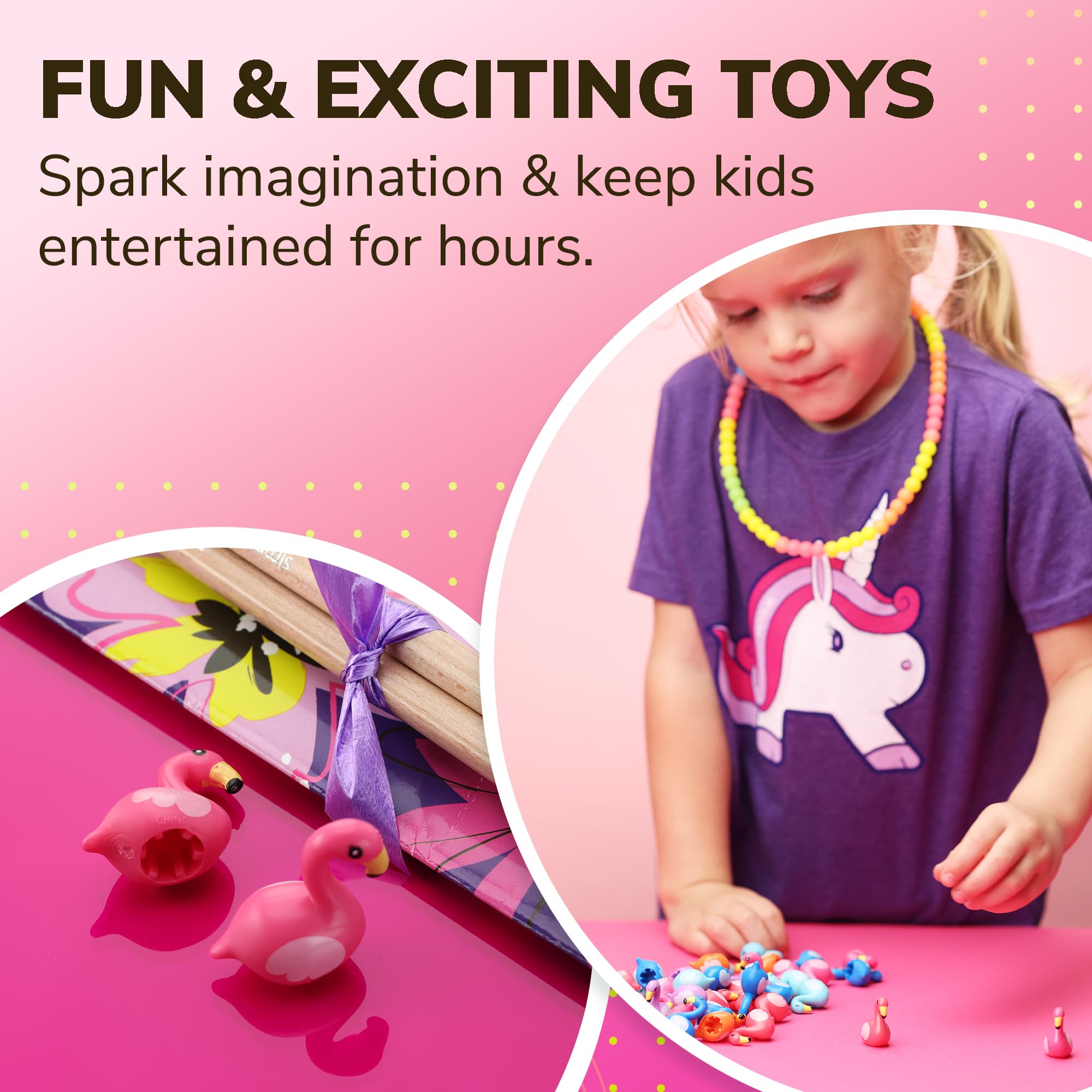 Flamingo Pencil Toppers - 100 Pcs Fun School Supplies for Kids, Party Favors, Easter Egg Fillers, Goodie Bag & Pinata Stuffers - Perfect for Classroom Rewards, Birthday Parties & Vending Machine Toys