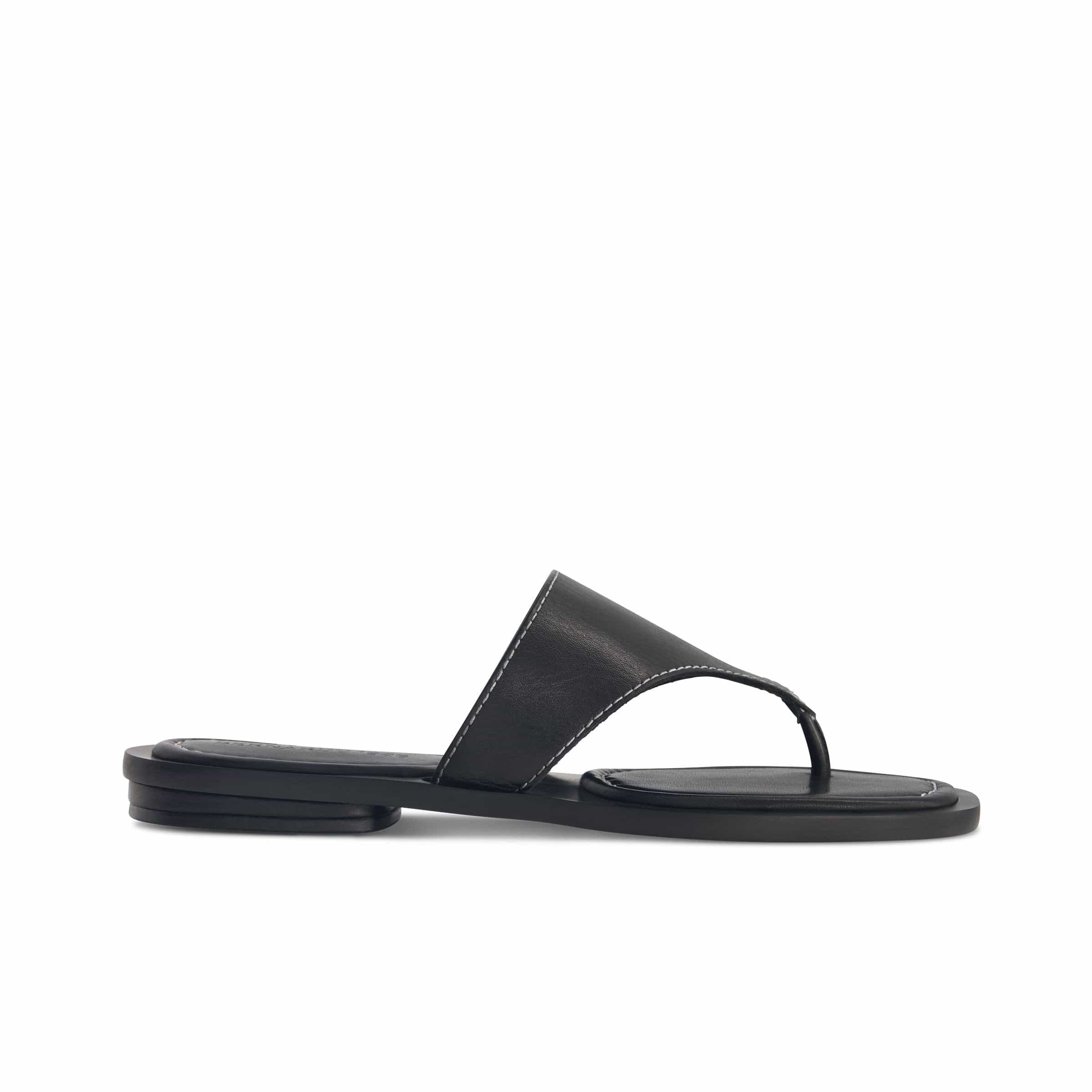 Agora Comfortable Thong Sandals for Women - Black Flip Flops for Beach, Pool & Summer Outfits