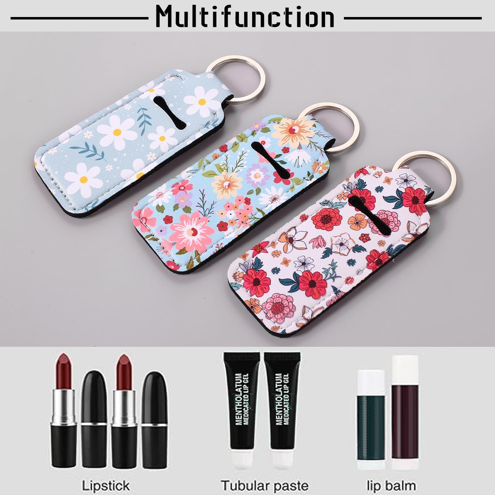 Cute Lip Balm Keychain Holder with Clip - COOKOOKY Chapstick Holder for Keys, Perfect for Travel, Gym, and Everyday Use