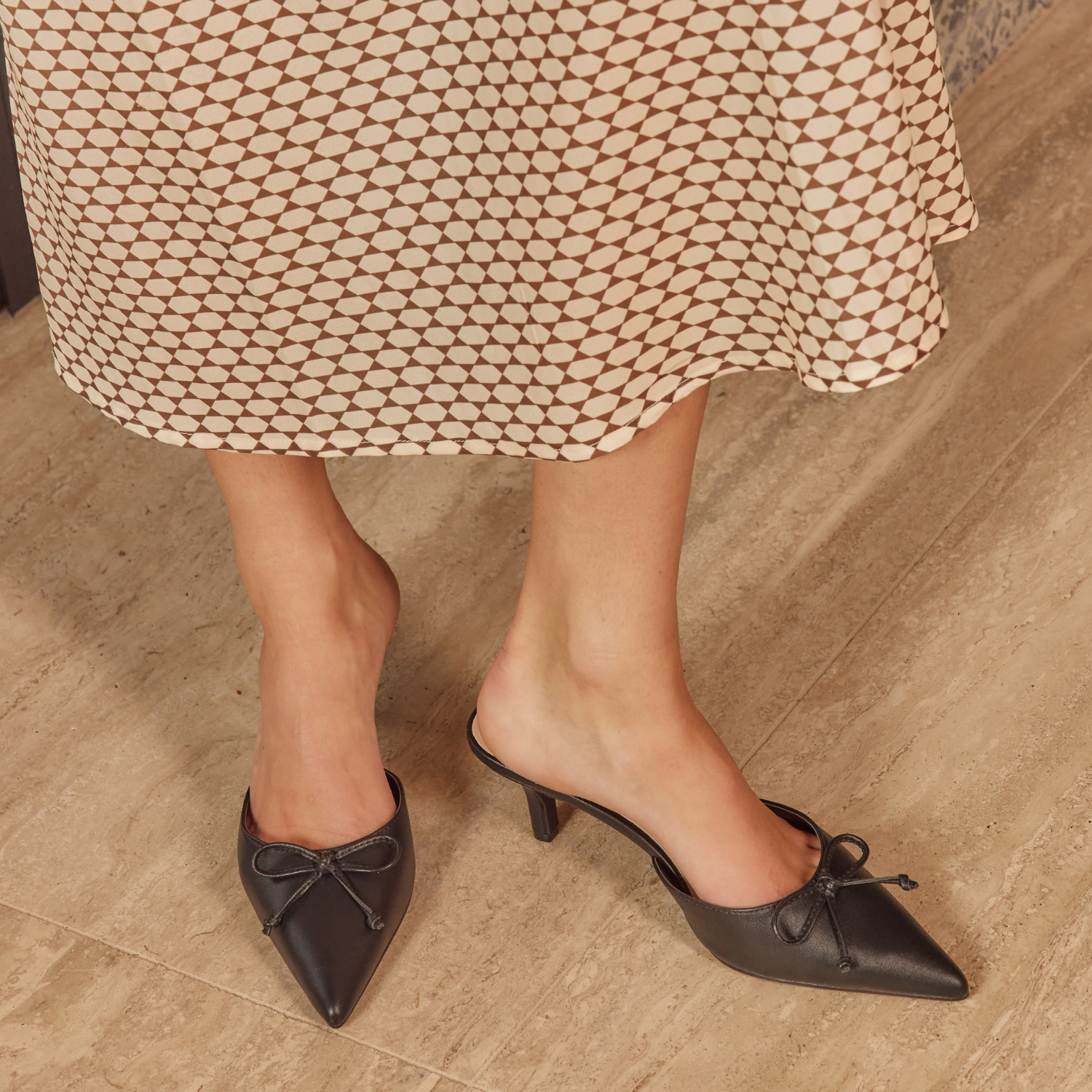 Zeke Pointed Toe Kitten Heels for Women - Elegant Black Low Heel Pumps for Office, Party & Wedding - Comfortable Dress Shoes for Work & Special Occasions