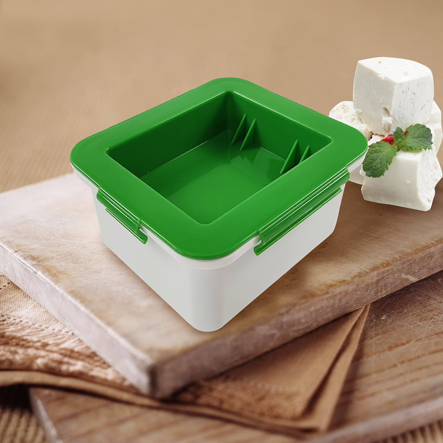 Premium 3-Layer Tofu Press with Water Collecting Tray - DIY Homemade Tofu Maker for Removing Excess Water - Includes Middle Strainer & Top Lid - Easy to Clean & Use - Perfect for Vegan Cooking, Meal Prep & Asian Cuisine