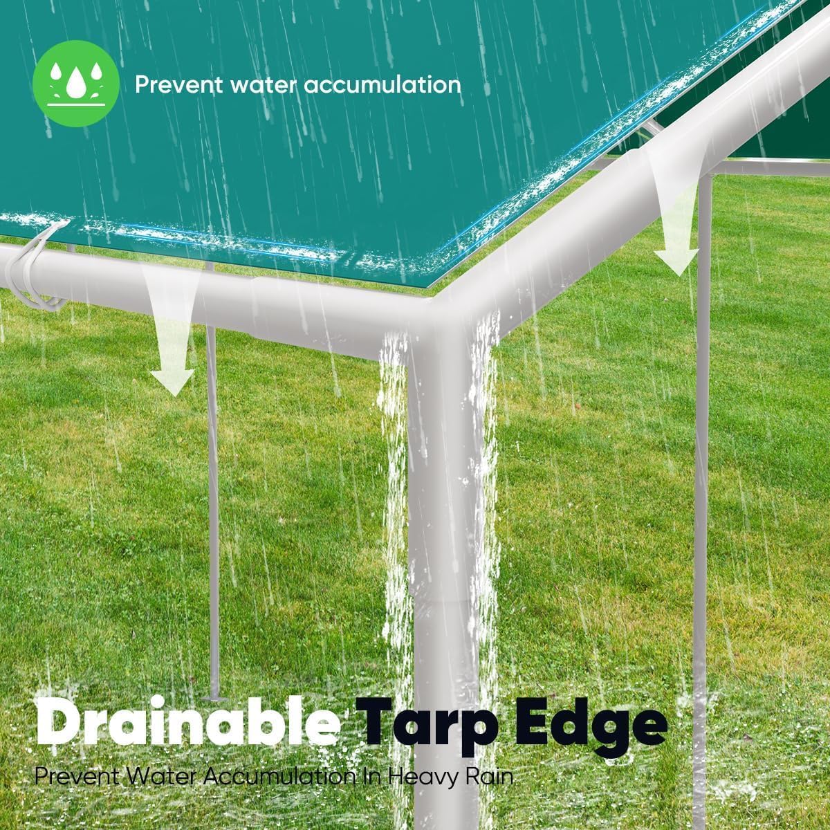 Quictent Heavy Duty 10x20 ft Waterproof Carport Tent - Outdoor Canopy Shelter for Events, Storage, Parking & Wedding - Green - Perfect for Backyard Parties, RV Cover, and Vehicle Protection