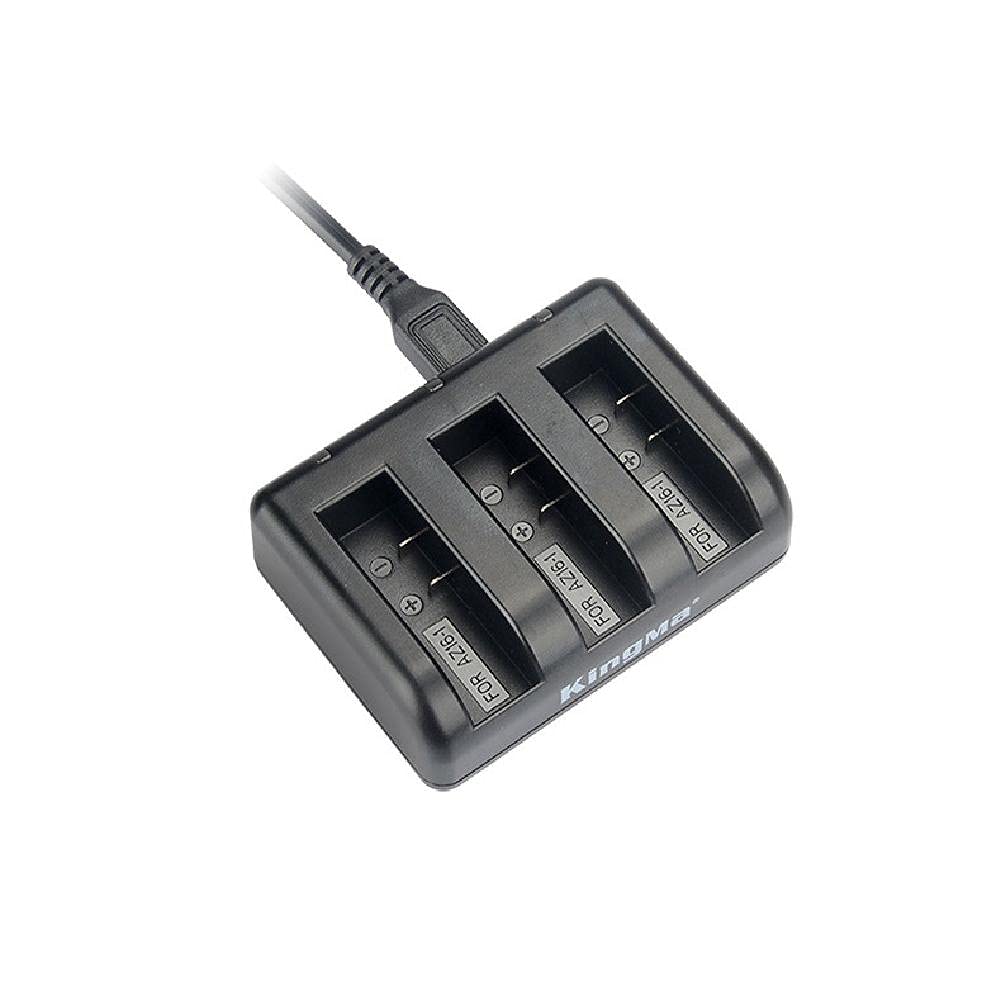 APPLAYERR 3-Channel USB Charger & Charging Station Dock for Xiaomi YI AZ16-1 4K II Action Camera - Fast Charging Accessories for Travel, Vlogging & Outdoor Adventures