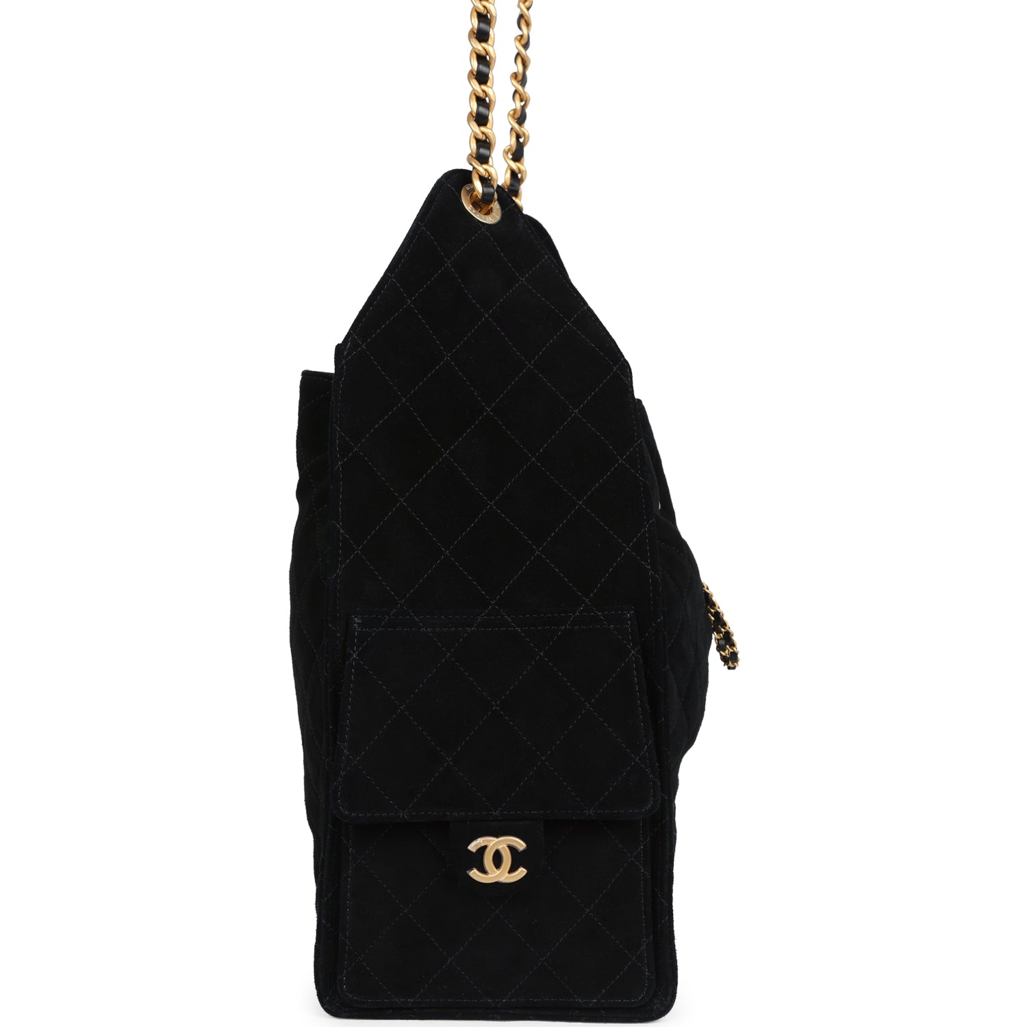 Chanel Large 25 Hobo Bag Black Suede with Antique Gold Hardware - Luxury Shoulder Bag for Women, Perfect for Evening Events & Date Nights