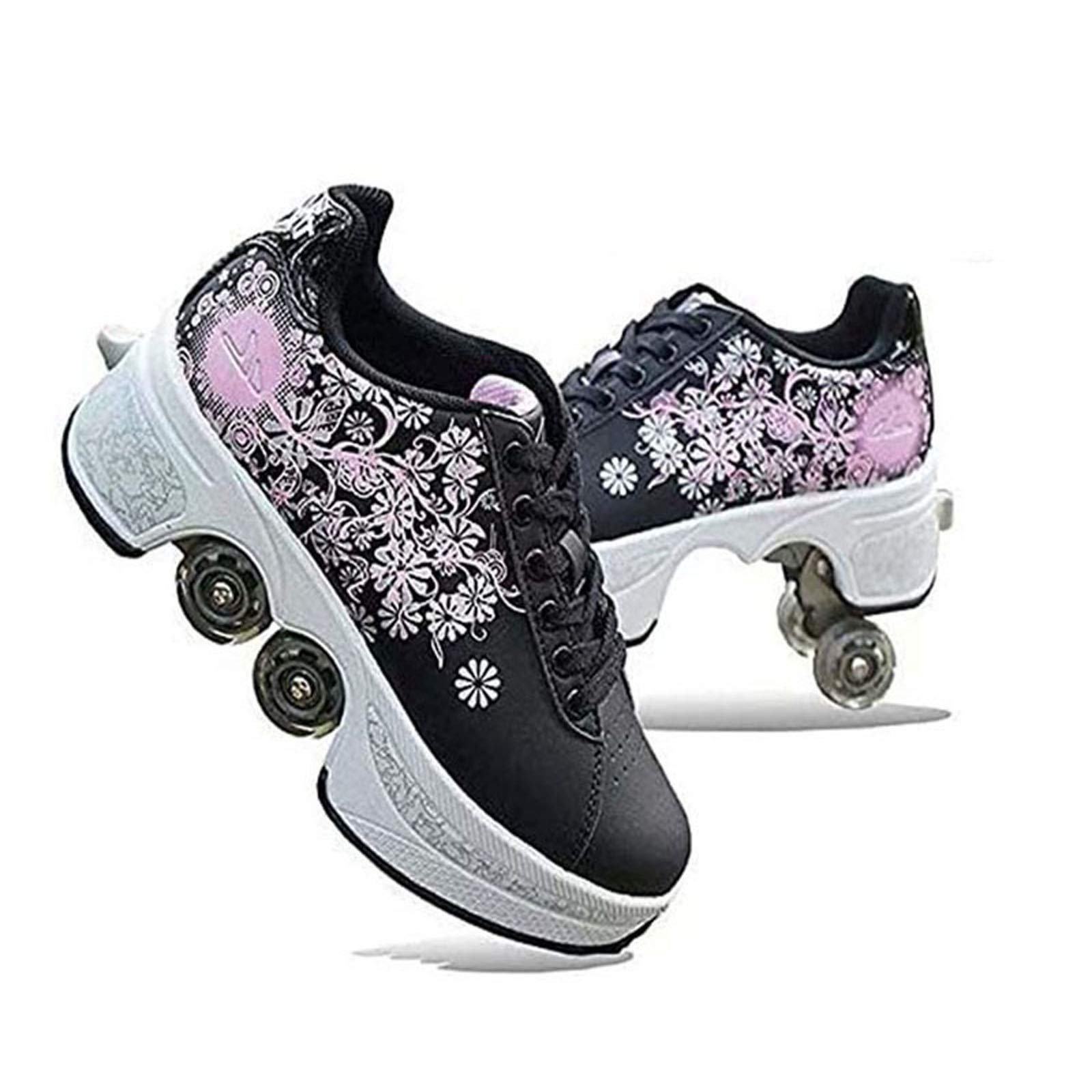 Women's Outdoor Roller Skates - Quad Wheel Skating Shoes for Adults | Perfect for Park Trails, Rink Skating & Fitness Fun