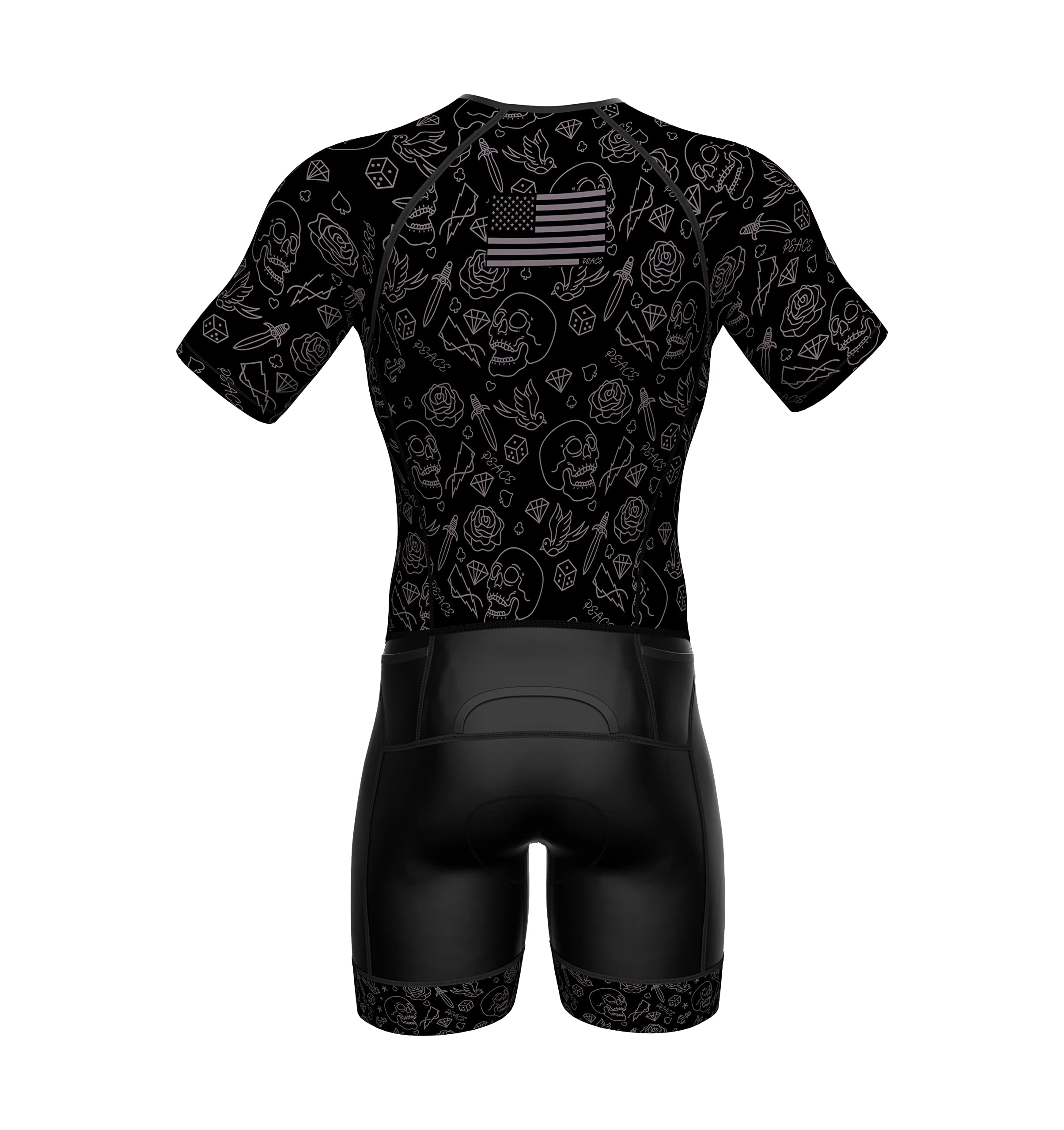 Sparx Men's Elite Aerosuit Triathlon Suit - Breathable Short Sleeve Triathlon Wetsuit for Competitive Swimming, Cycling & Running - Ideal for Ironman Races & Triathlon Training