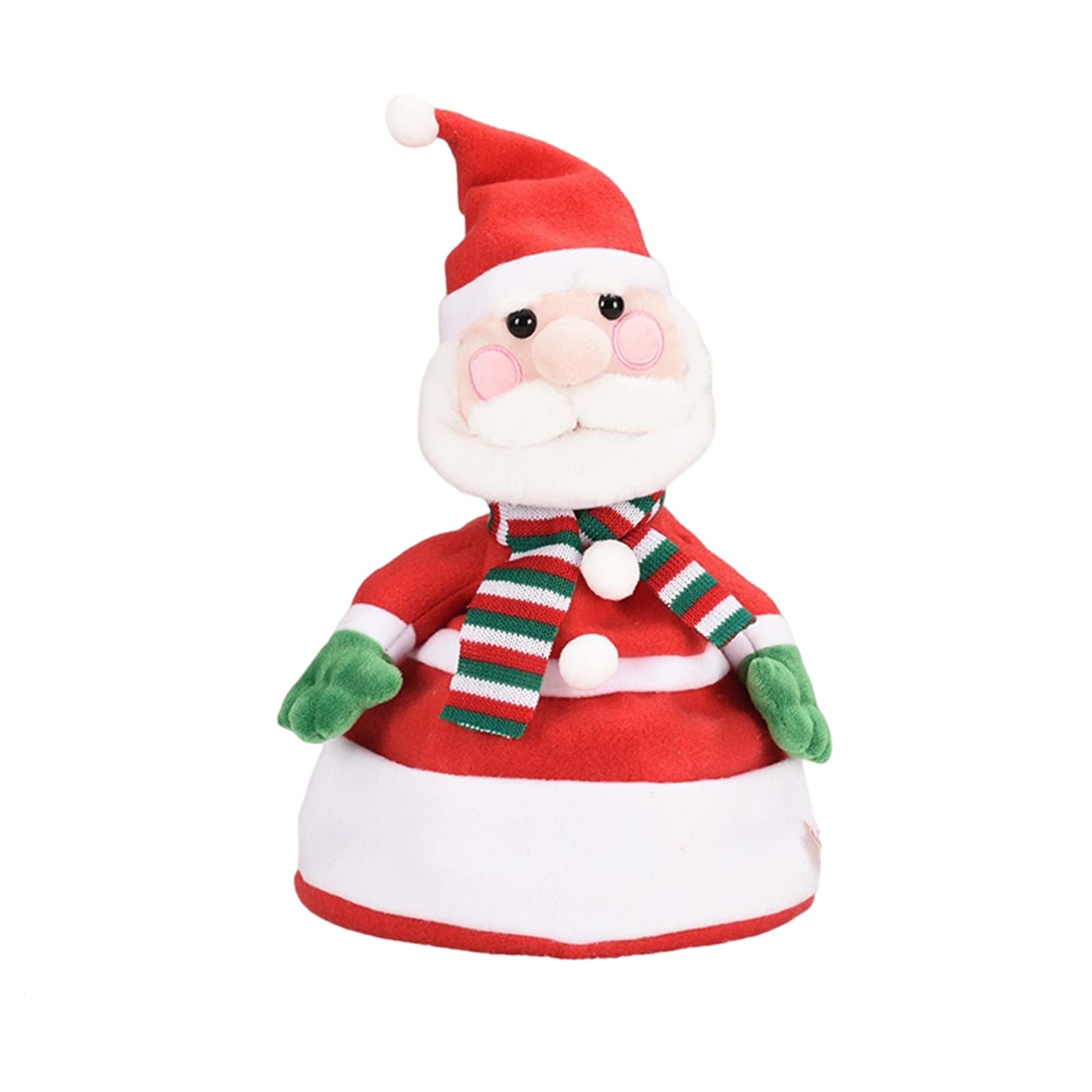 LIHDESTB Animated Dancing Santa Claus/Snowman/Reindeer Plush Toy - Electric Singing Christmas Decorations with Twerking Motion - Fun Xmas Gift for Kids & Holiday Party Decoration (Type A Size)