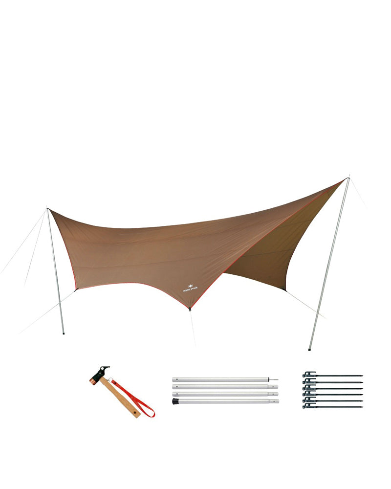 HD Hexa Tarp Pro Set - Waterproof Camping Tarp with Reinforced Edges - Perfect for Outdoor Camping, Hiking, and Backpacking Adventures