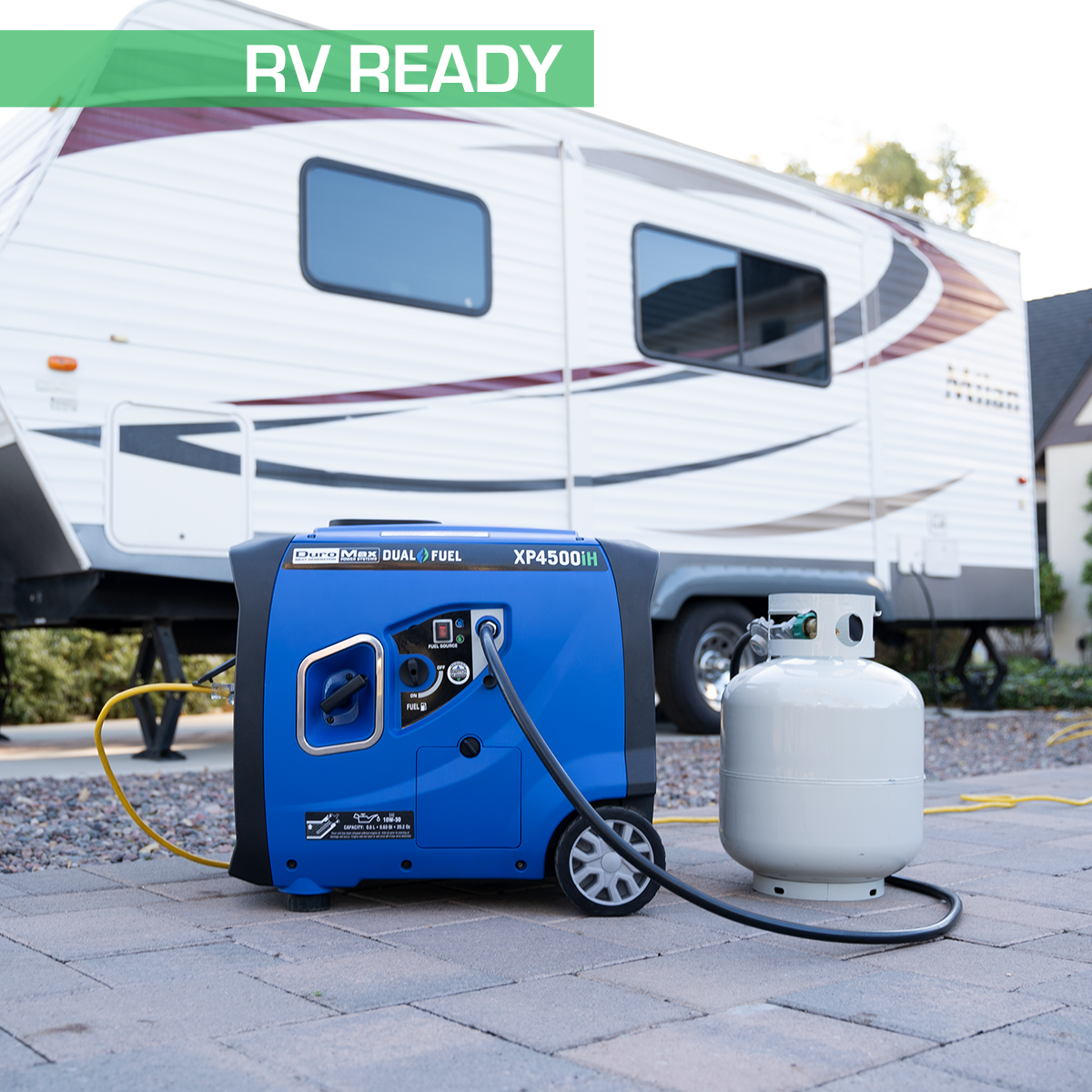 DuroMax XP4500IH 3600W/4500W Portable Inverter Generator with 223cc Engine, CO Alert, Dual Fuel & Remote Start - Perfect for Camping, RV Trips & Emergency Power Backup