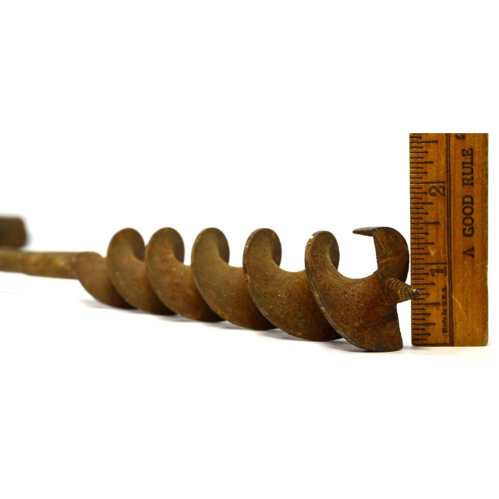 Antique T-Handle Beam Auger - 32 Inch Log Boring Tool with 1.5 Inch Bore - Hand Drill for Woodworking, Carpentry & DIY Projects - Perfect for Log Cabin Building, Fence Post Holes & Timber Construction