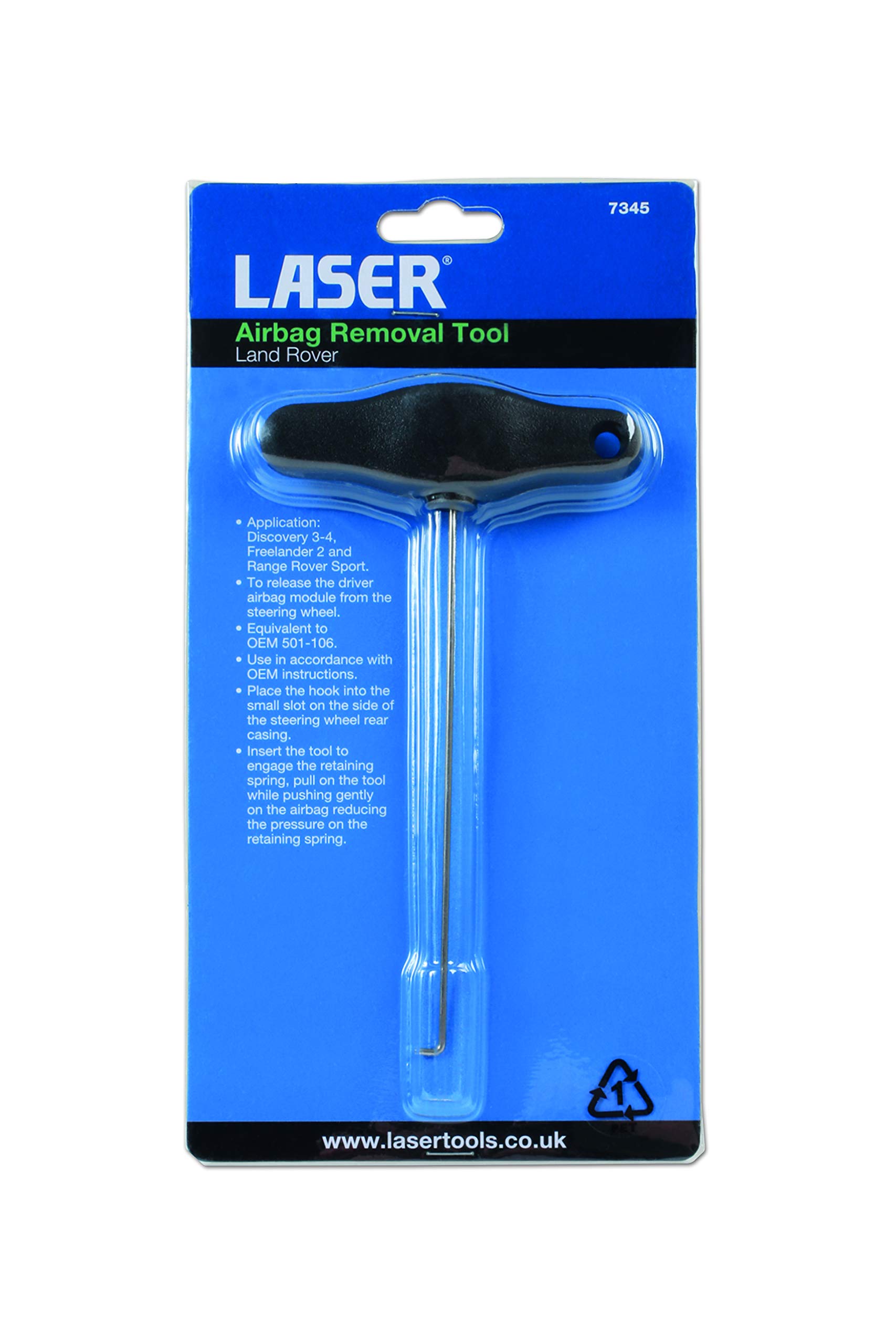 Laser 7345 Airbag Removal Tool Kit for Land Rover Discovery Range Rover - Professional Automotive Repair Tool for Safe Airbag Deployment & Removal (Workshop & DIY Use)